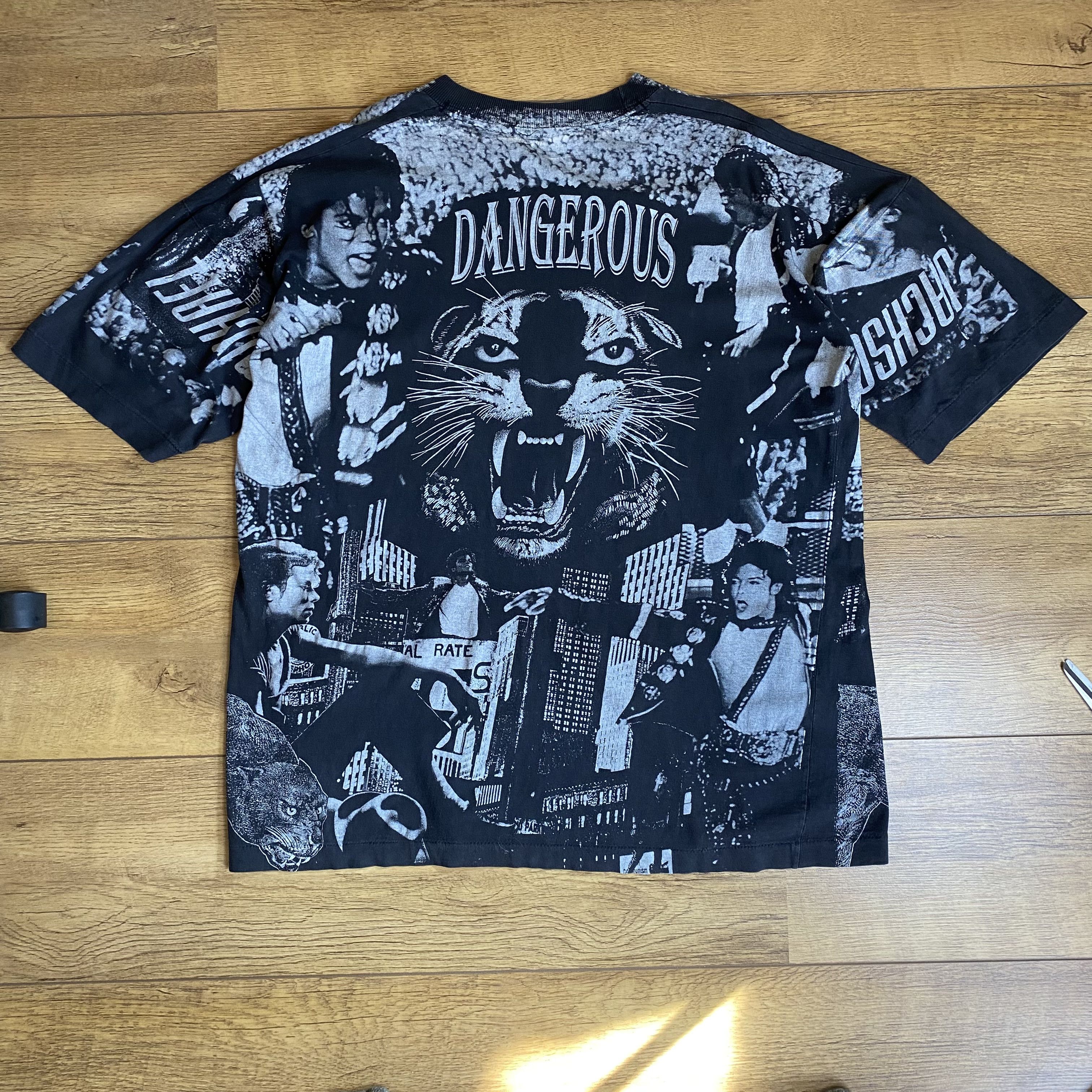 Band Tees Michael Jackson 90's Dangerous All Over Print Tee Size US XL / EU 56 / 4 - 2 Thumbnail
