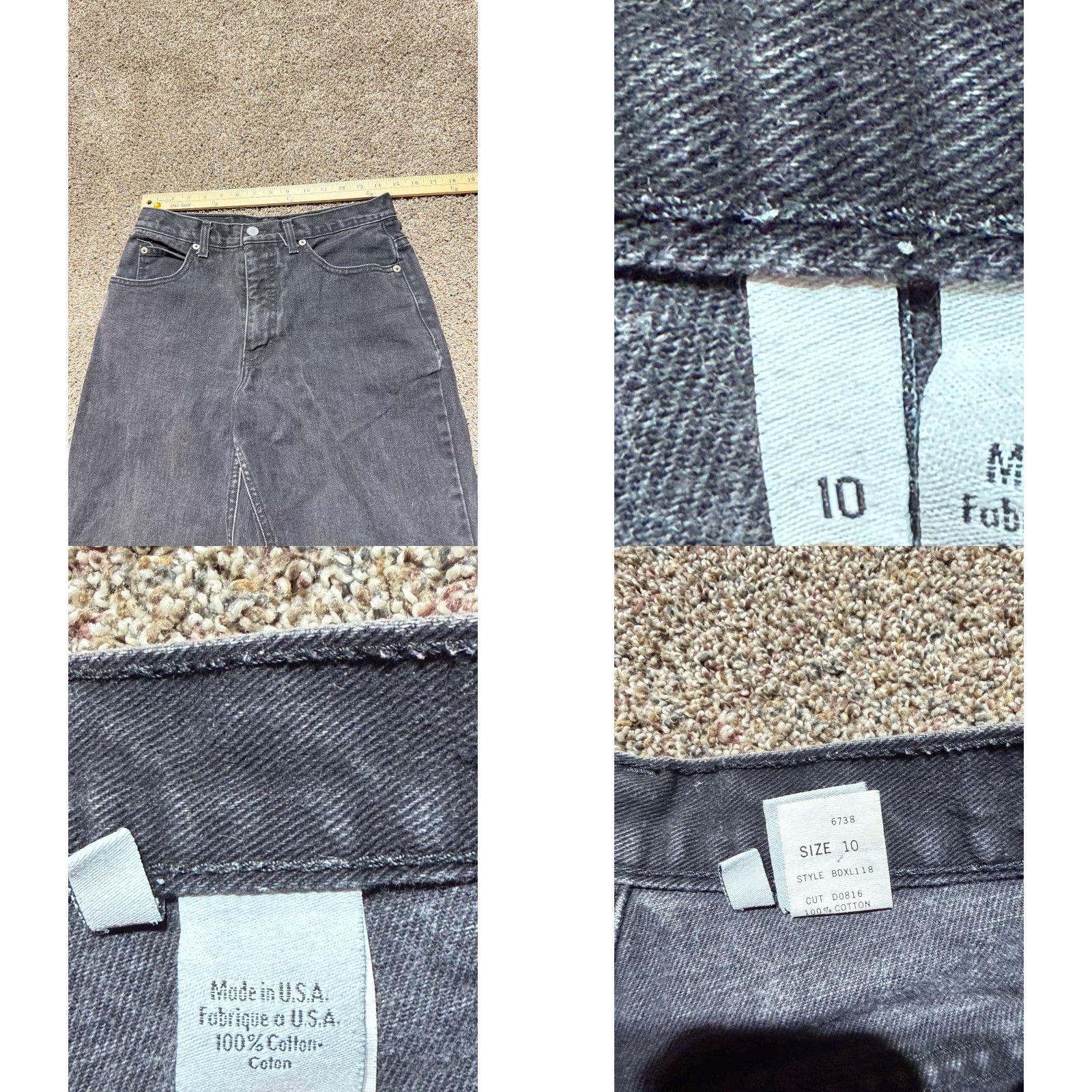 Calvin Klein VINTAGE Calvin Klein Women's Jeans Size 10 Black Denim High Rise Mom 90s Size 32" / US 10 / IT 46 - 9 Thumbnail