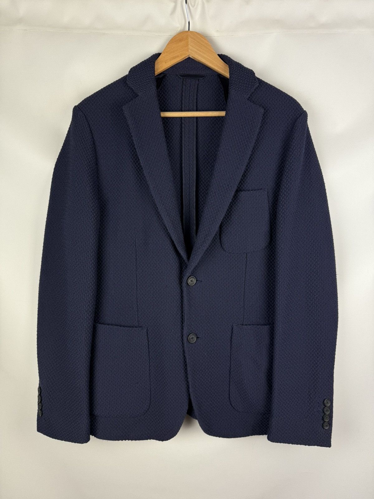 Hugo Boss Hugo Boss Marcoz21 Cotton Unlined Knitted Blazer Jacket Size 40R - 1 Thumbnail