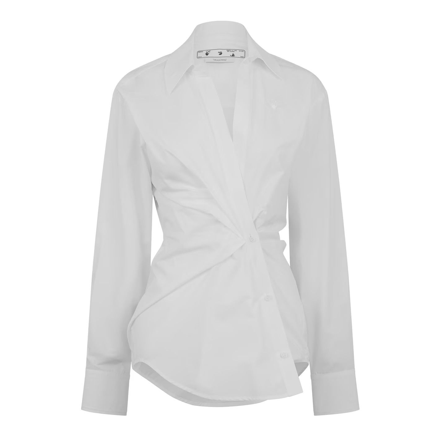 Off-White o1g2r1mq0125 Poplin Shirt in White Size XS / US 0-2 / IT 36-38 - 1 Thumbnail