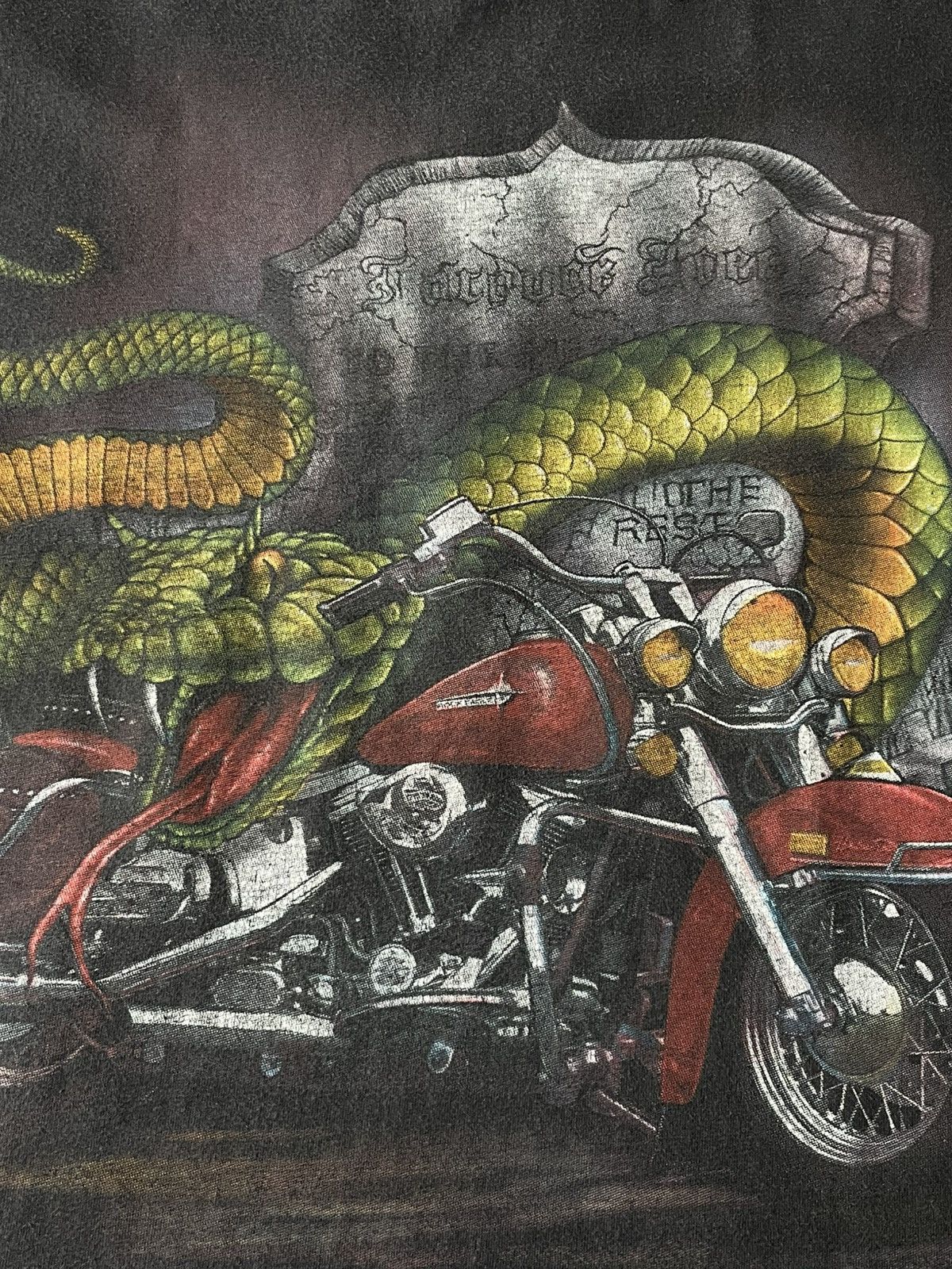 Vintage Vintage 1997 Rock Eagle Snake Bike T-Shirt Harley Davidson Size US XL / EU 56 / 4 - 7 Thumbnail