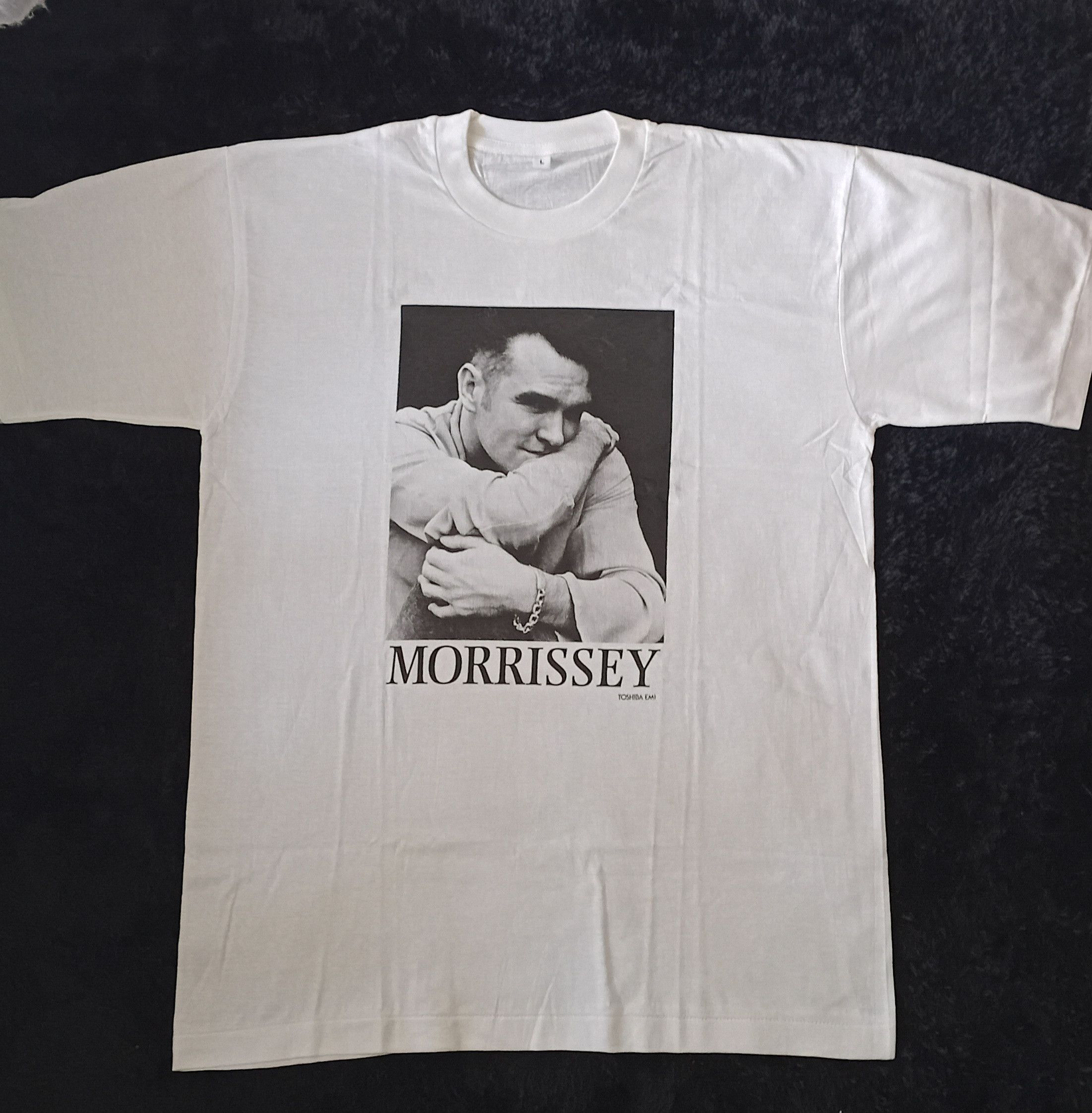 Morrissey VINTAGE MORRISSEY PROMO SHIRT TOSHIBA EMI RARE Size US L / EU 52-54 / 3 - 2 Thumbnail