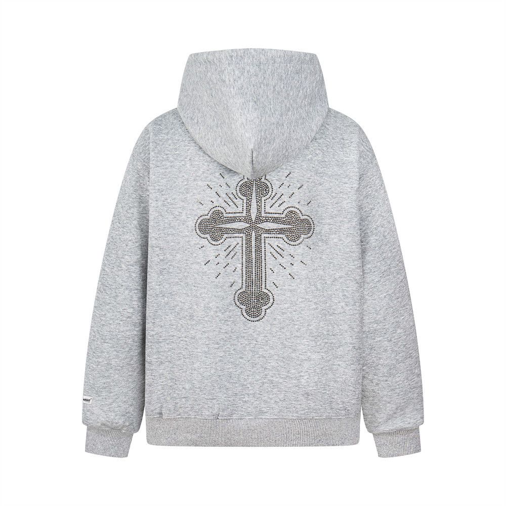 Vintage Men's casual retro loose stitching cross hoodie Size US M / EU 48-50 / 2 - 1 Thumbnail