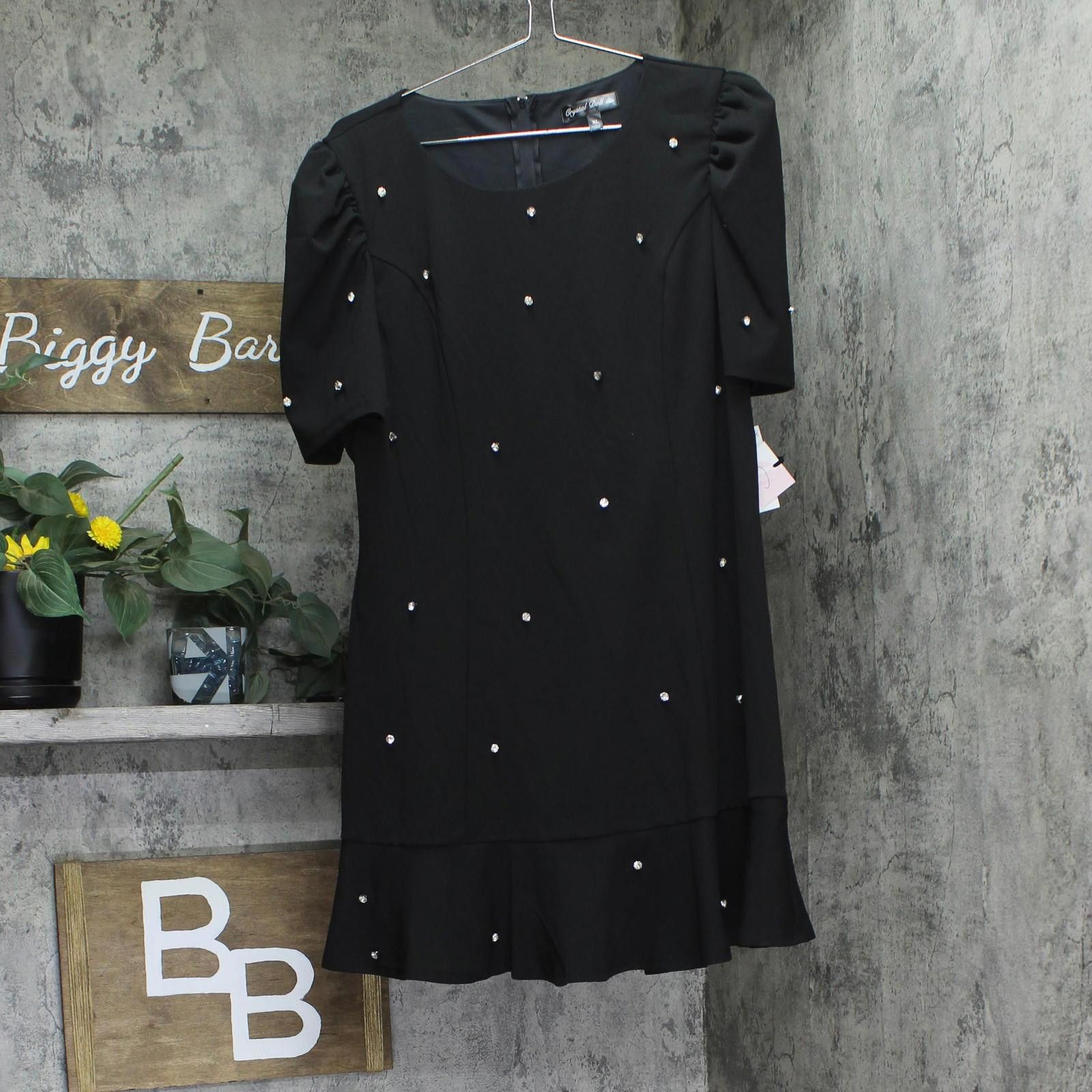 Other Nwt Crystal Doll Juniors Rhinestone Dress Ciz12525 Black Xl Size XL / US 12-14 / IT 48-50 - 1 Thumbnail