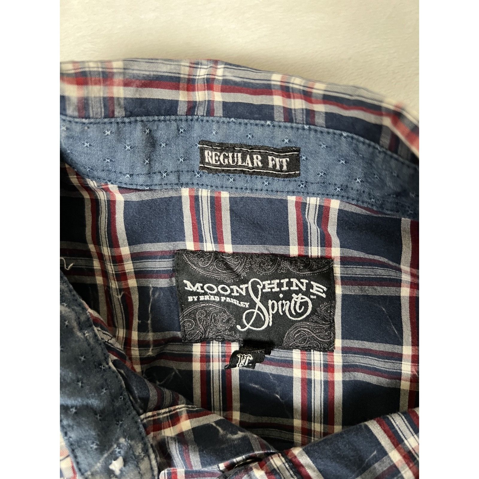 Other Moonshine Spirit Shirt Mens Large Blue Plaid Western Snap Fr Size US L / EU 52-54 / 3 - 3 Thumbnail