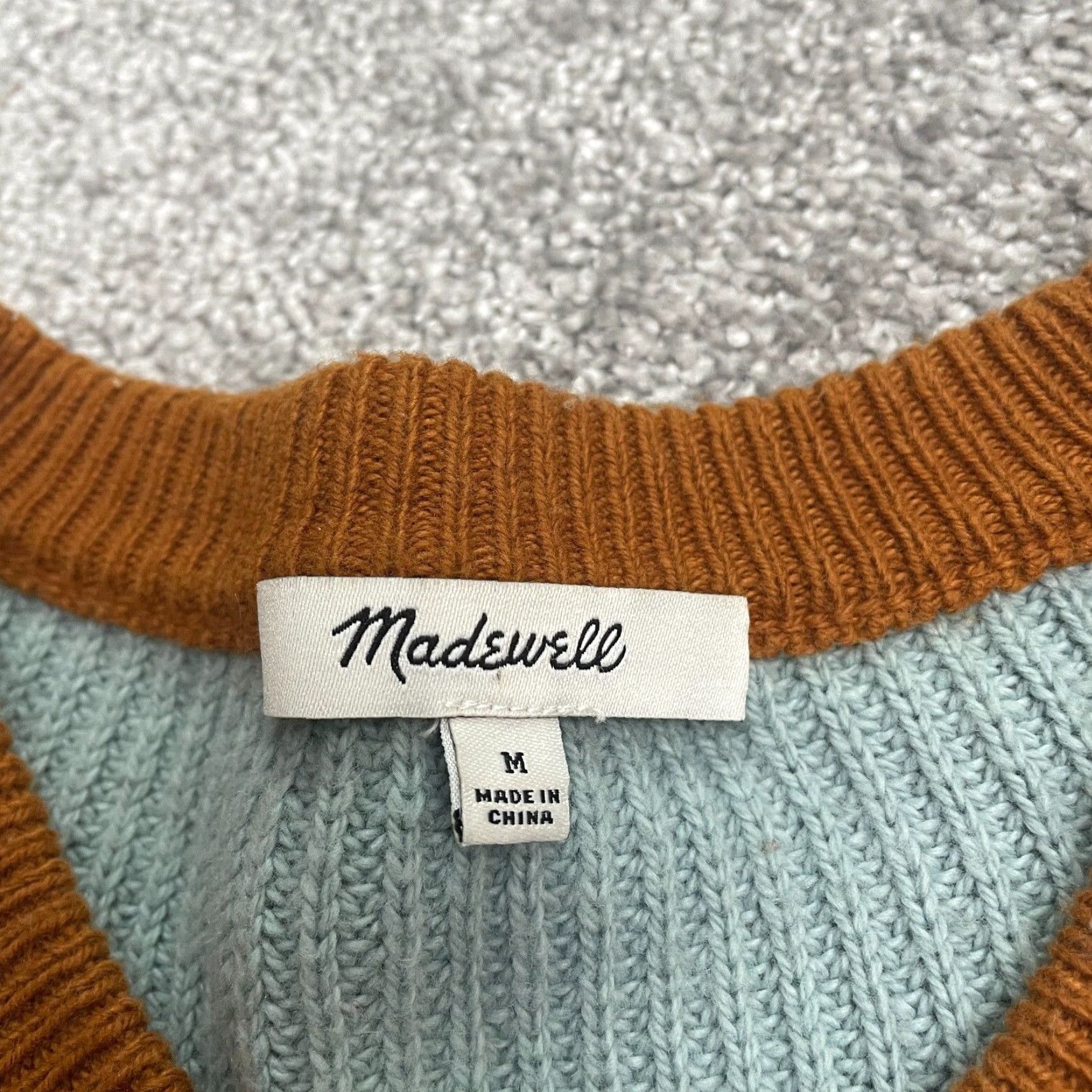 Madewell Madewell Pullover Sweater Womens M Multicolor Striped Crew Neck Knit Casual Knitwear All Seasons, Breathable, Stretch Womens Mens style Size M / US 6-8 / IT 42-44 - 5 Thumbnail