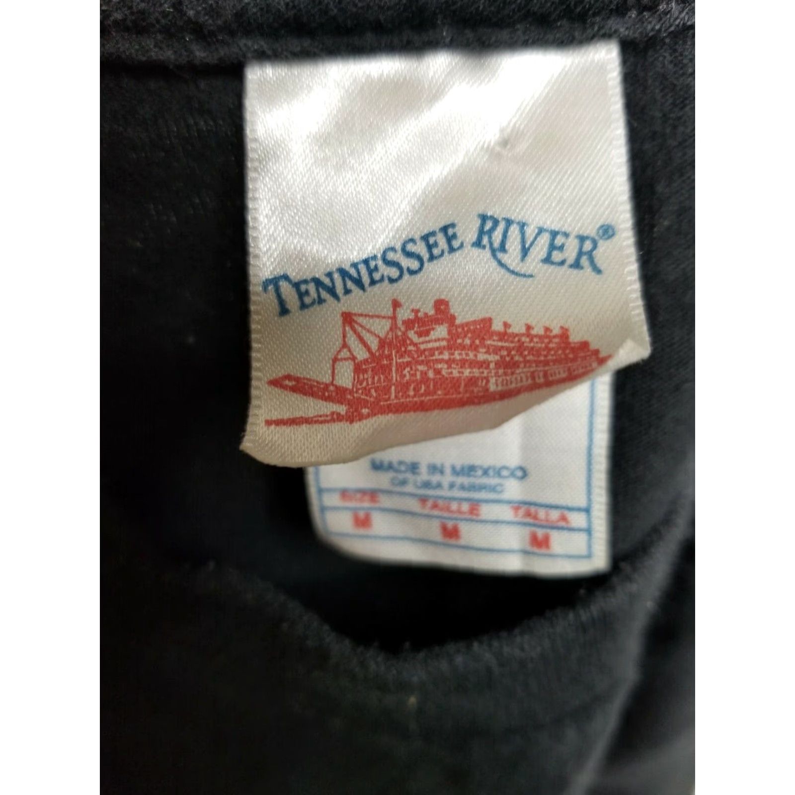Vintage VINTAGE Tennessee River Graphic Tee Mens M 90s Biker Motorcycle Tradition Black Cotton T Shirt Size US M / EU 48-50 / 2 - 3 Thumbnail