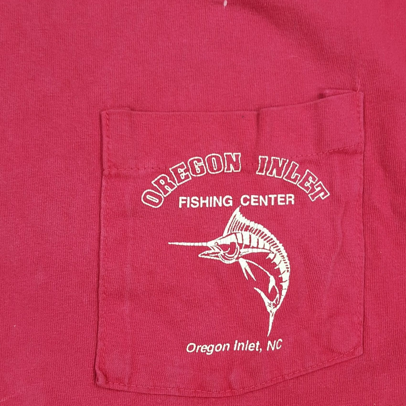 Pinko VINTAGE Oregon Fishing Distressed Pink Mens XL T Shirt 90s Size US XL / EU 56 / 4 - 4 Thumbnail