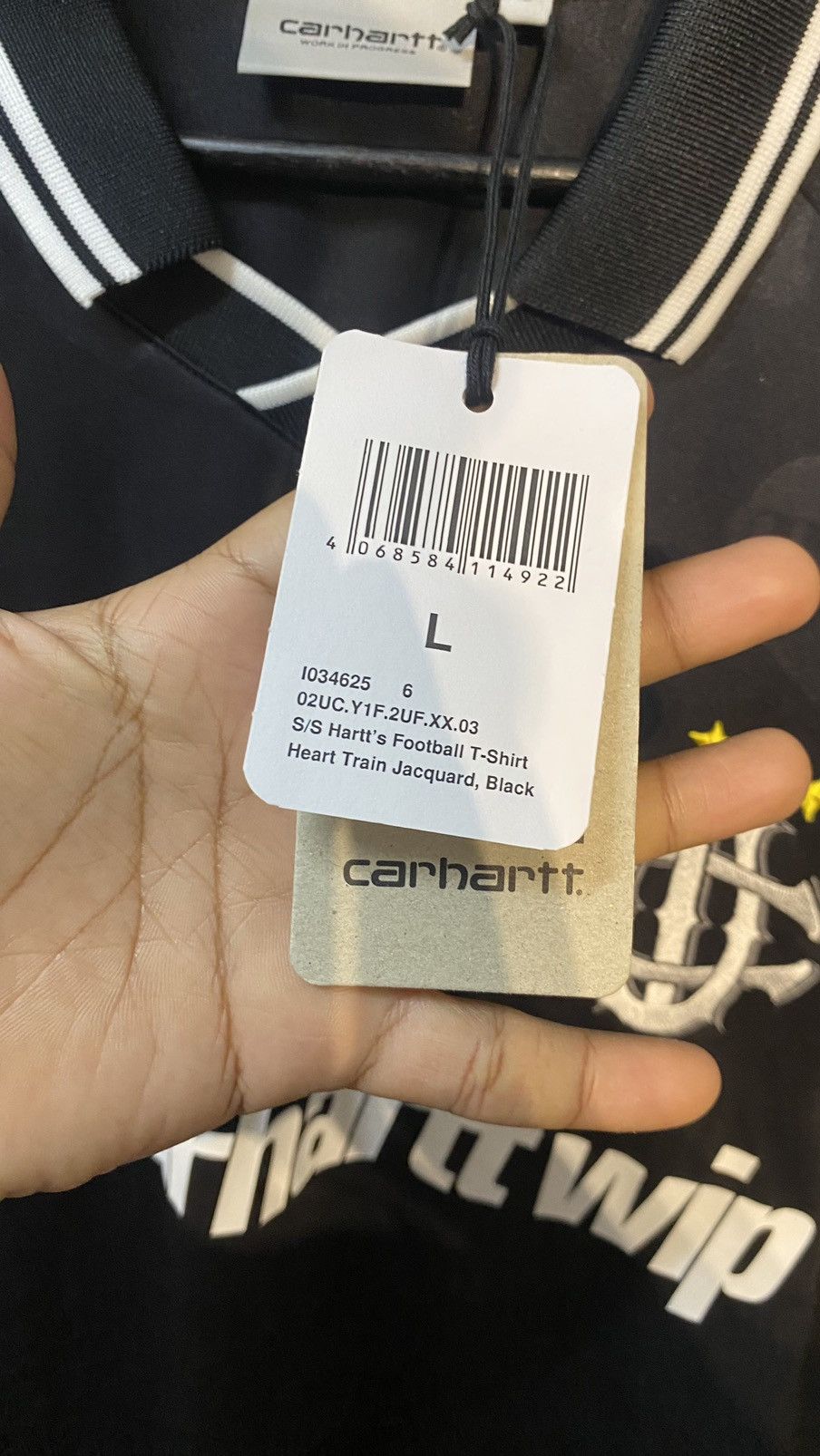 Carhartt Wip × Japanese Brand BNWT CARHARTT WIP S/S HARTT'S JERSEY BLACK OVP LARGE Size US L / EU 52-54 / 3 - 9 Thumbnail