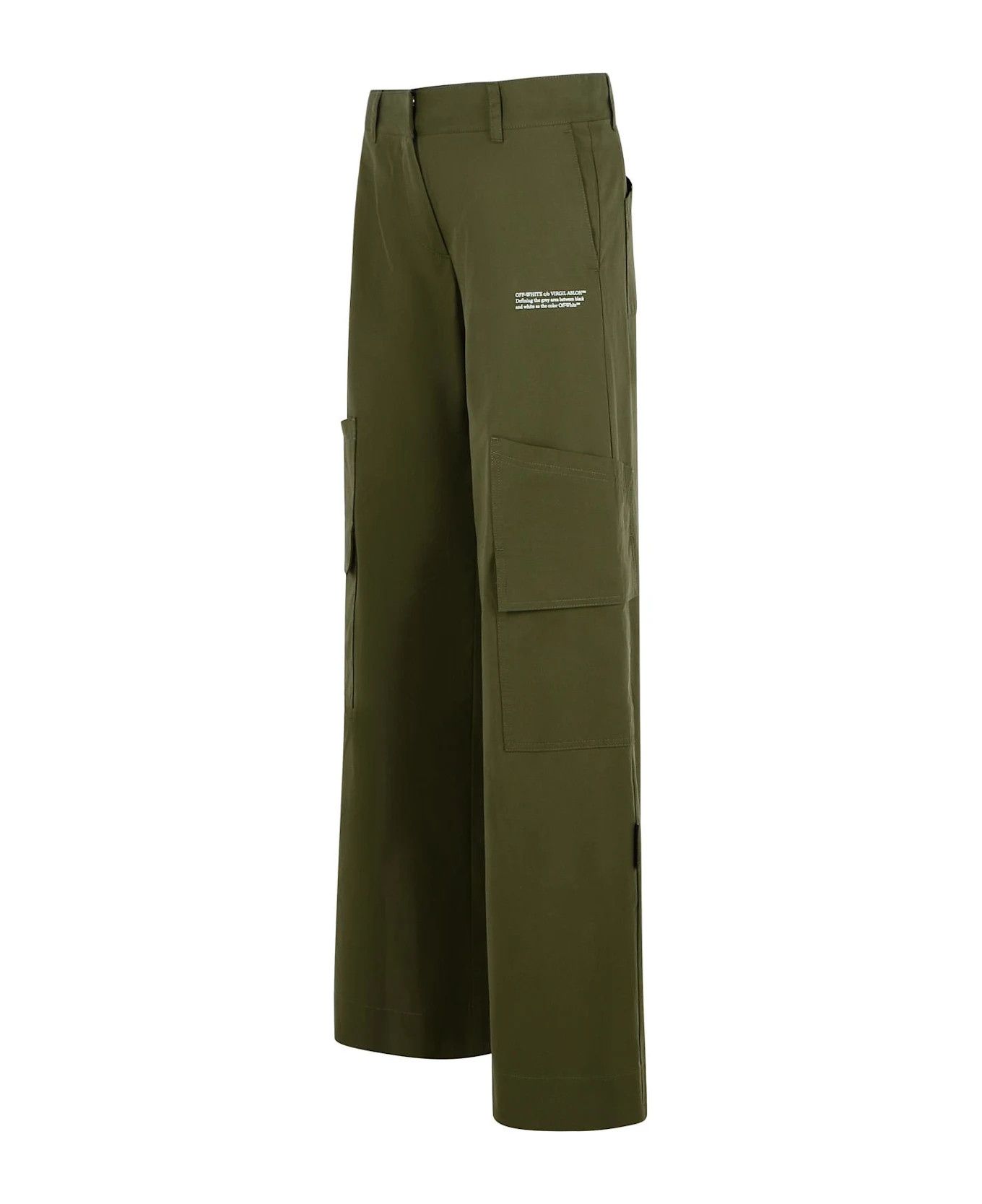 Off-White o1y1225 Cargo Pant in Military Green Size 25" / US 0 / IT 36 - 2 Thumbnail