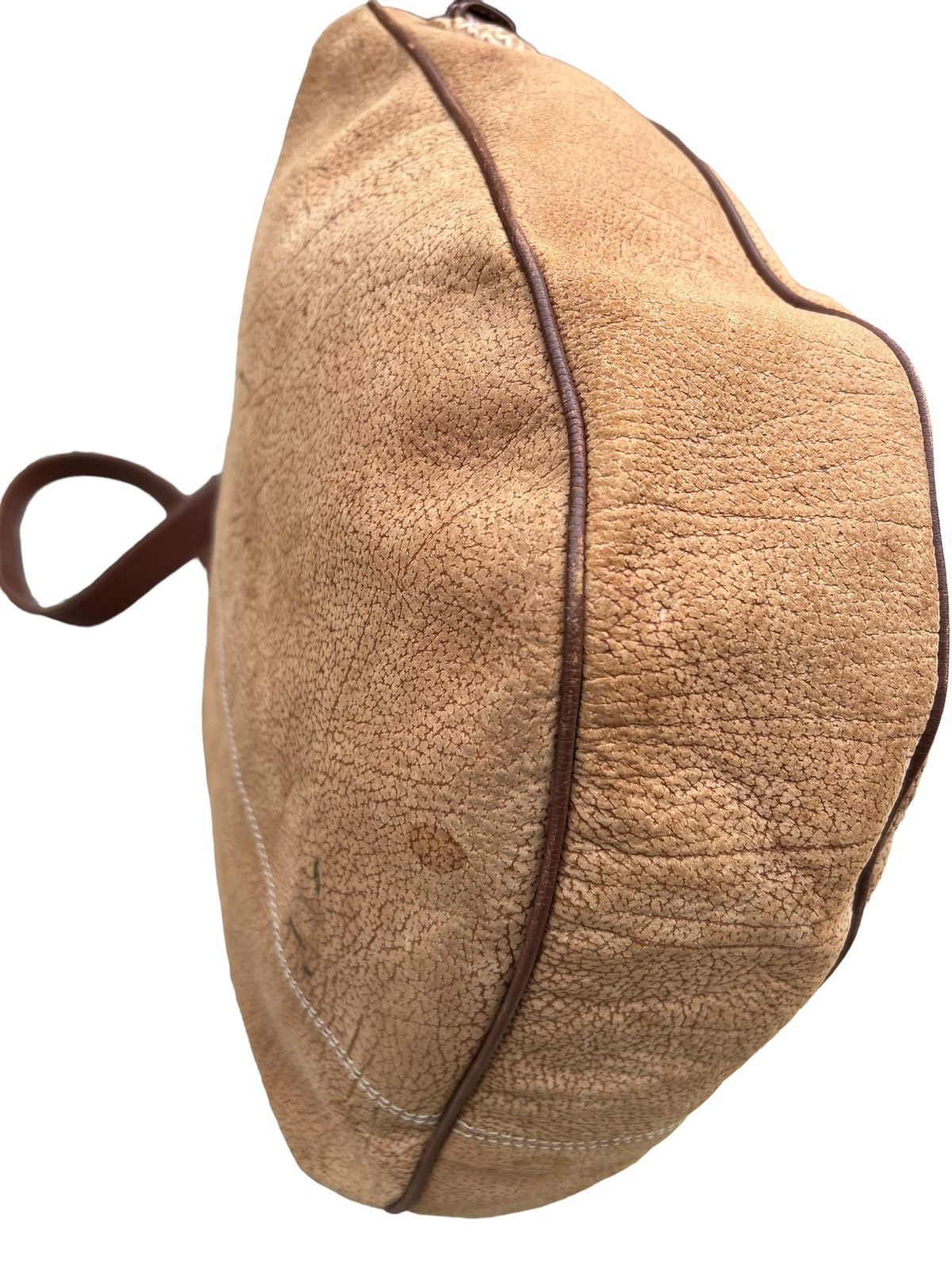 Leather Vintage LLADRO Stains Patina Huge Leather Bag Size ONE SIZE - 13 Thumbnail