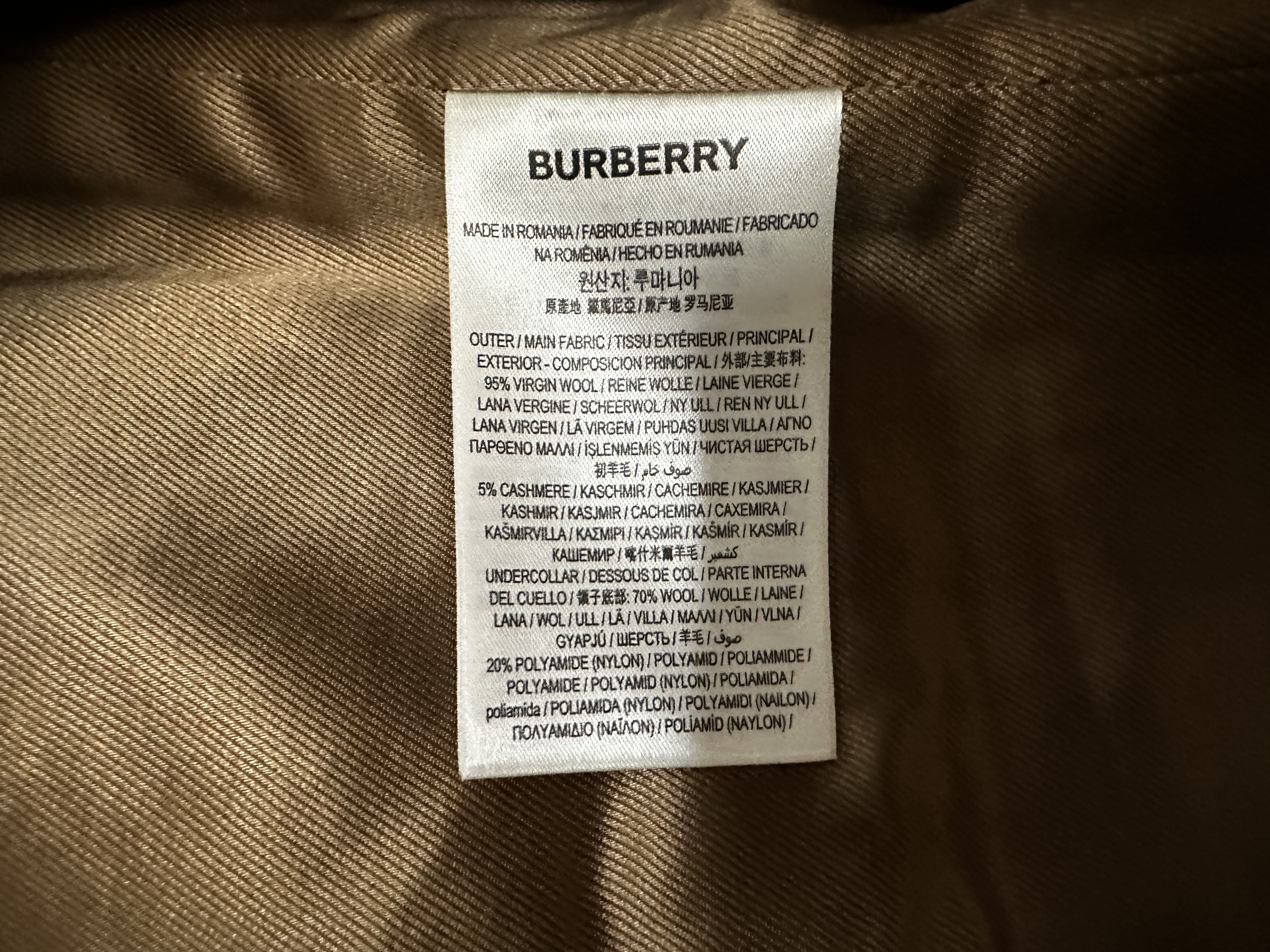 Burberry Wool Cashmere Tailored Coat Size US M / EU 48-50 / 2 - 8 Thumbnail