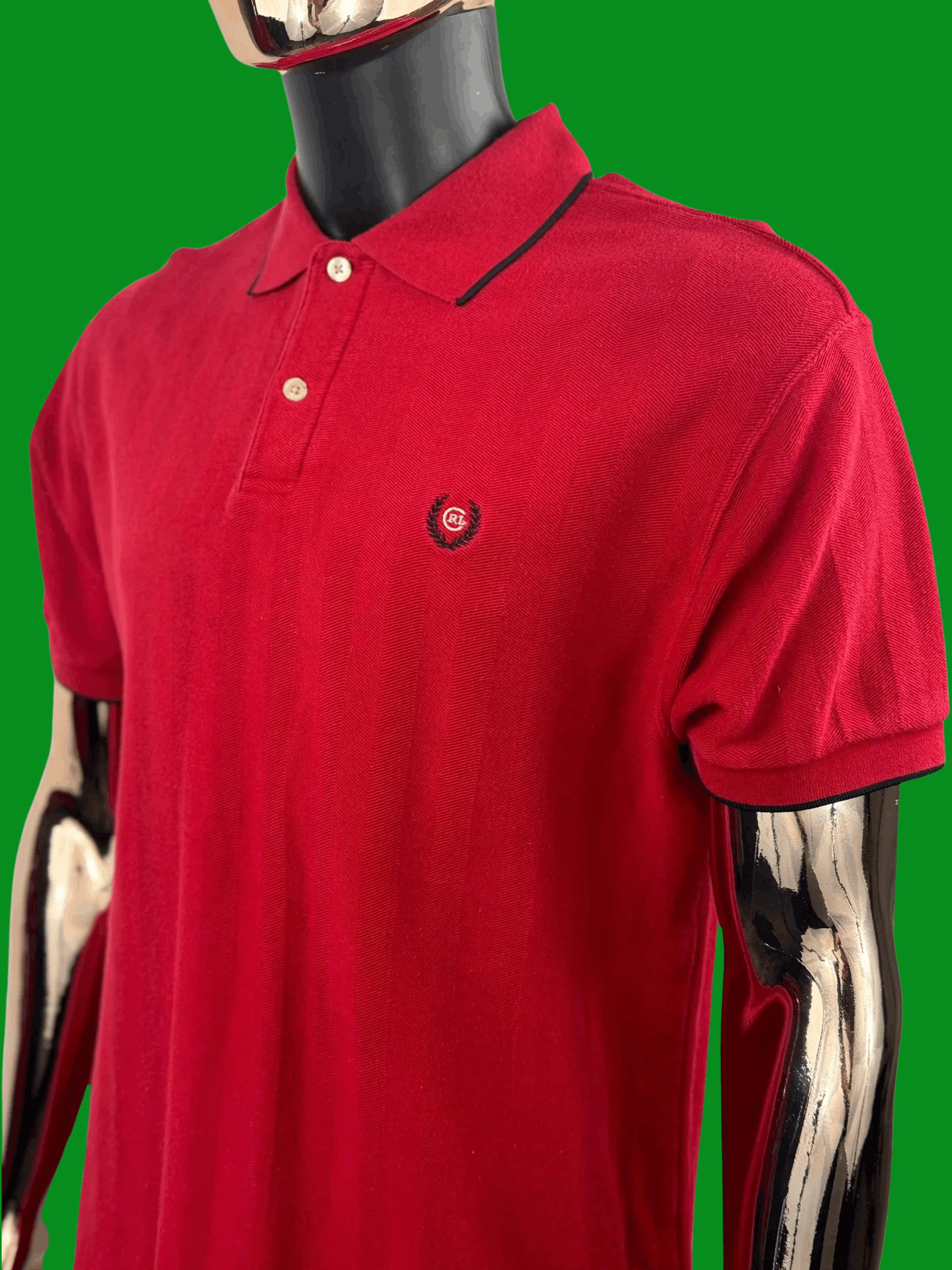 Polo Ralph Lauren VTG Chaps Ralph Lauren Red Crest Logo Polo Shirt Dark Trim Size US S / EU 44-46 / 1 - 1 Thumbnail