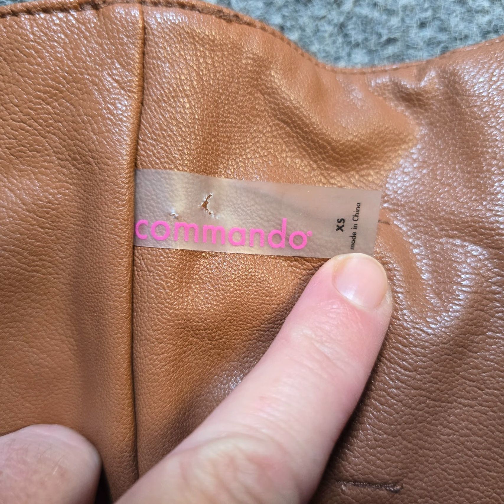 Commando Commando Pants Women XS Brown Faux Leather Belted High Waist Taper Capsule Size 26" / US 2 / IT 38 - 4 Thumbnail