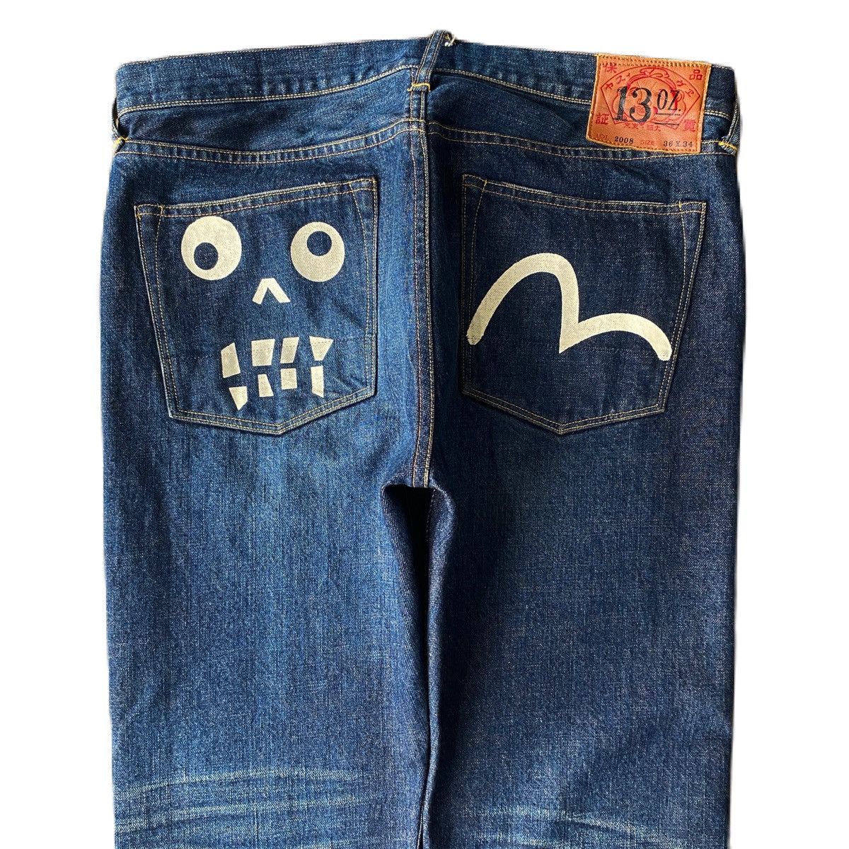 Evisu EVISU Seagull Robot Hand Painted Selvedge Denim Jeans Pants Size US 36 / EU 52 - 3 Thumbnail