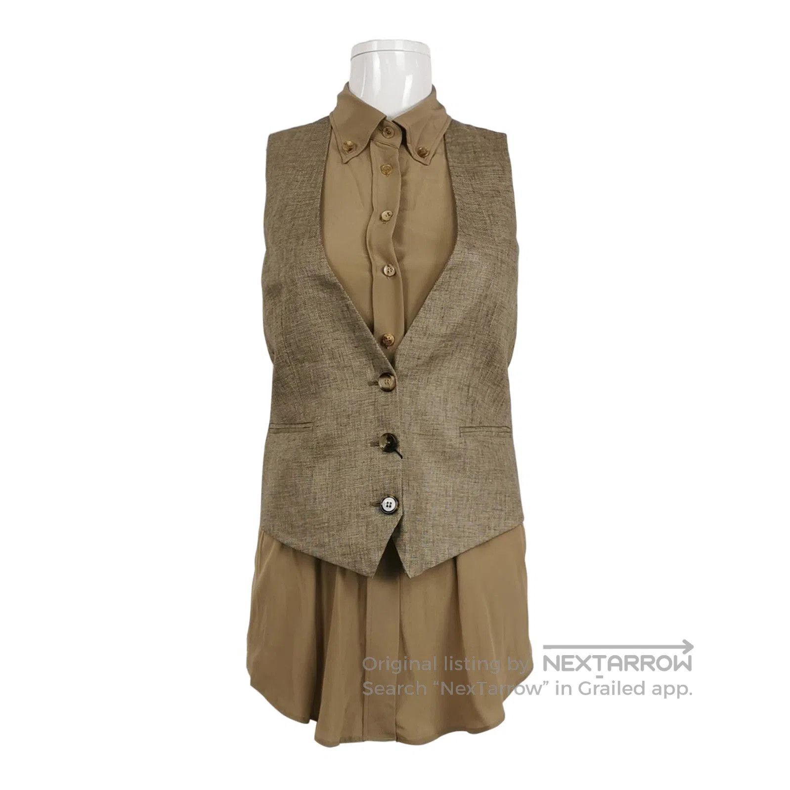 Burberry Burberry Linen Buttoned Vest in US2 Size . Size US XS / EU 42 / 0 - 1 Thumbnail