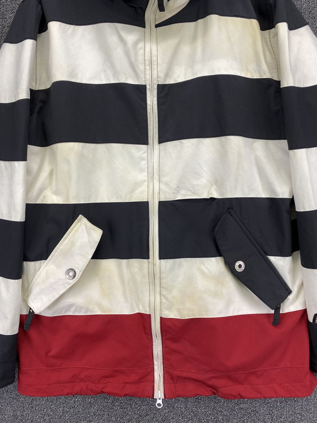 Billabong Vintage Billabong Striped Hooded Outerwear Jacket Size US L / EU 52-54 / 3 - 6 Thumbnail