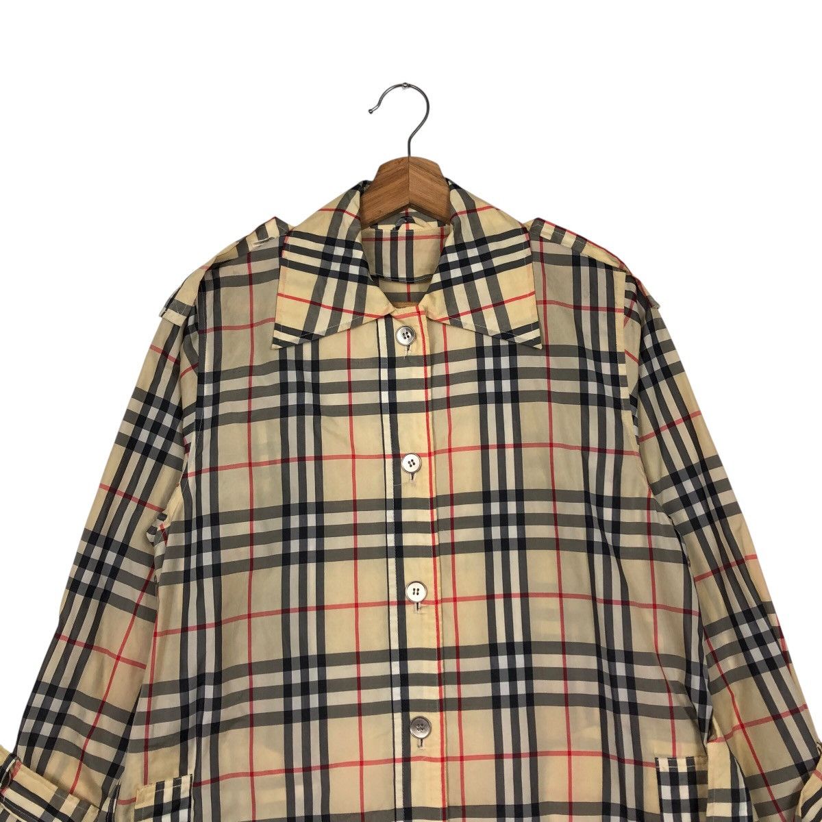 Japanese Brand 📌Vintage Long Jacket Tartan Design Nova Check Double Breast Size US M / EU 48-50 / 2 - 5 Thumbnail