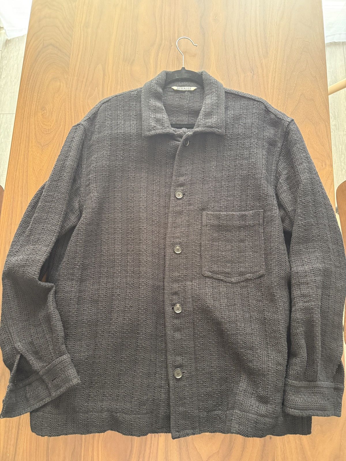 ジャケット・アウター AURALEE COTTON LINEN LENO BLOUSON Auralee Cotton Linen Leno Blouson - Brown | Garmentory