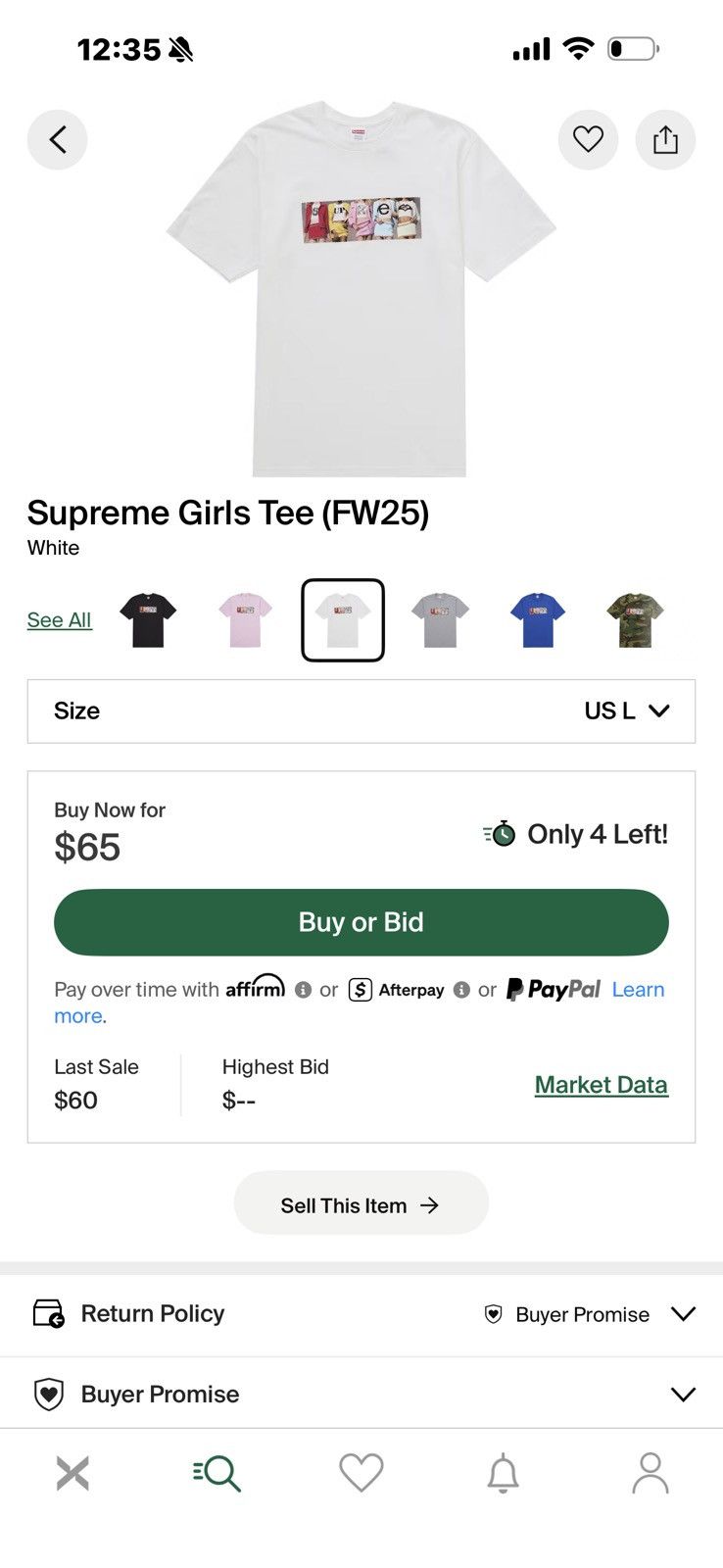 Supreme Girls tee Size US L / EU 52-54 / 3 - 4 Thumbnail