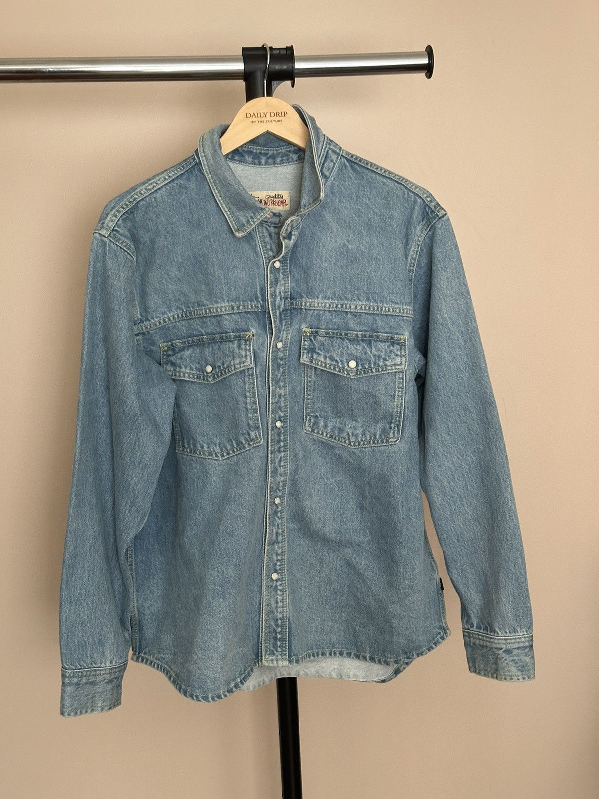 Stussy Stussy Quality Workgear Denim Button Long Sleeve | Grailed
