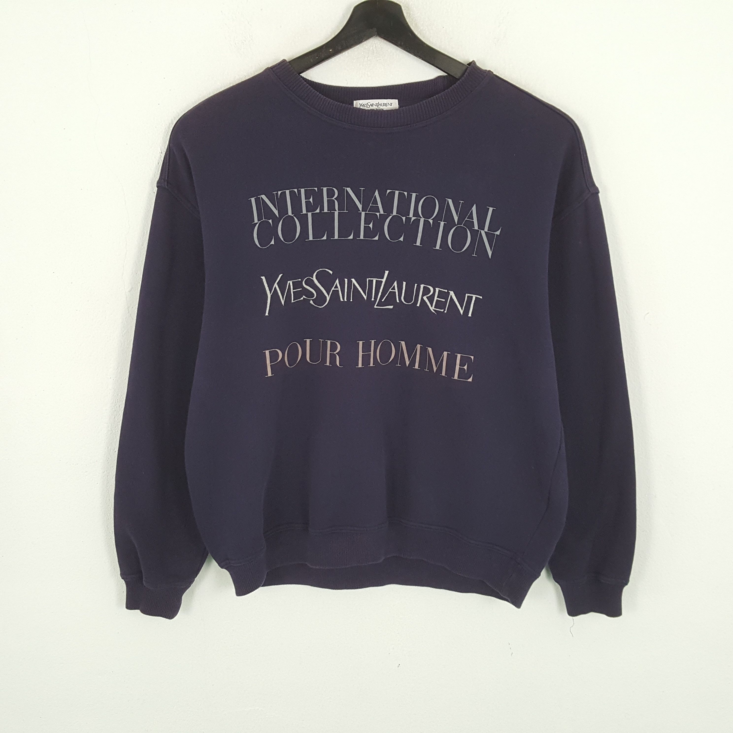 Yves Saint Laurent YVES SAINT LAURENT Fashion Brand Spellout Sweatshirt Size US L / EU 52-54 / 3 - 1 Thumbnail