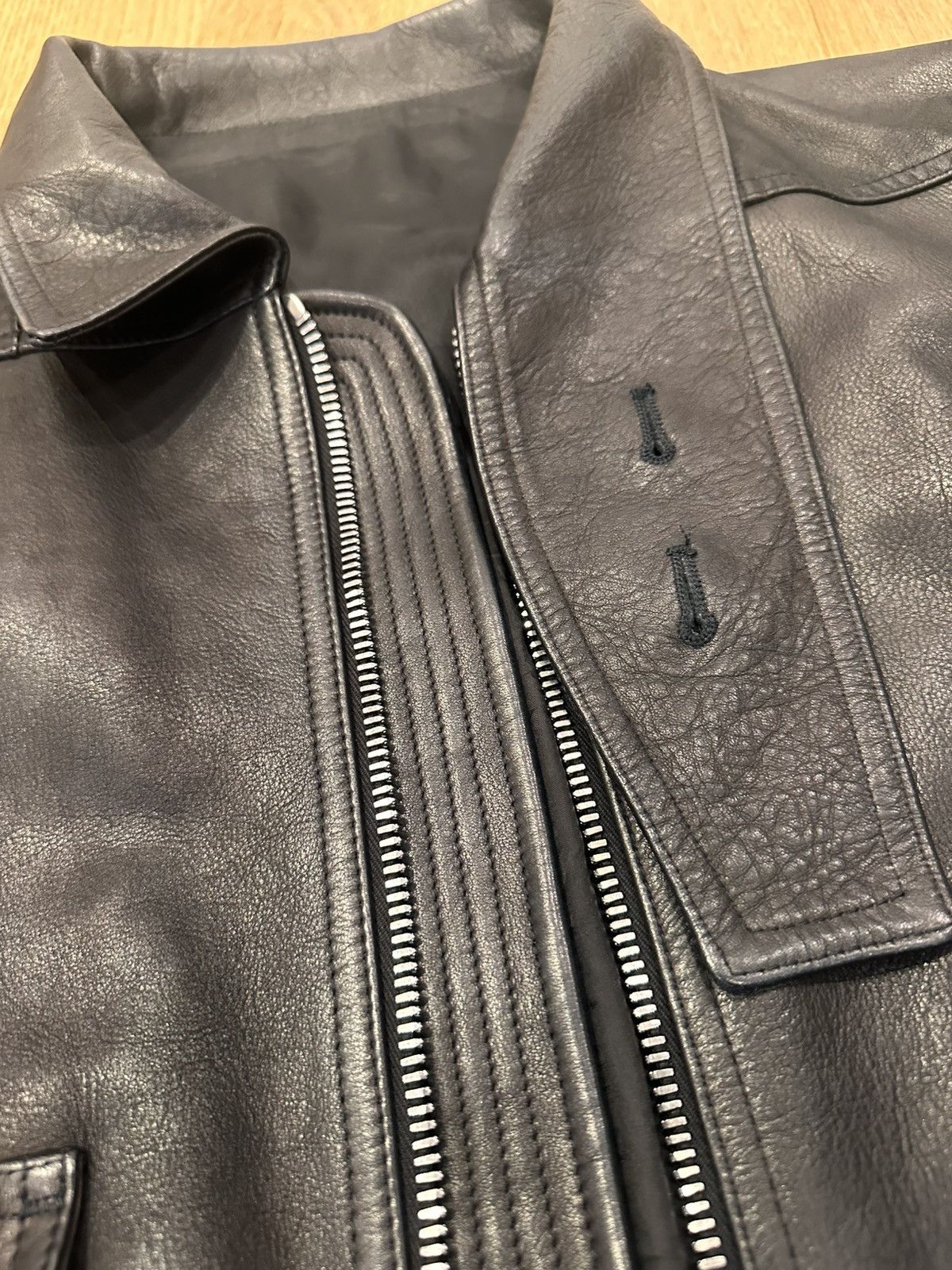 Rick Owens DIRT SS18 LEATHER JACKET SIZE 56 Size US XL / EU 56 / 4 - 14 Thumbnail