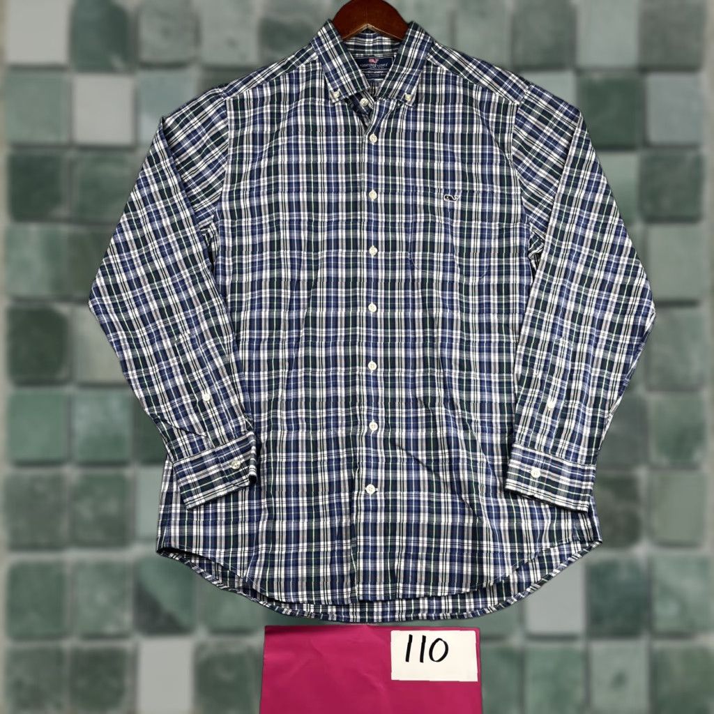 Vineyard Vines Vineyard Vines Tucker Shirt Slim Fit Colorful Plaid Whale Pocket Mens Medium Size US M / EU 48-50 / 2 - 1 Thumbnail