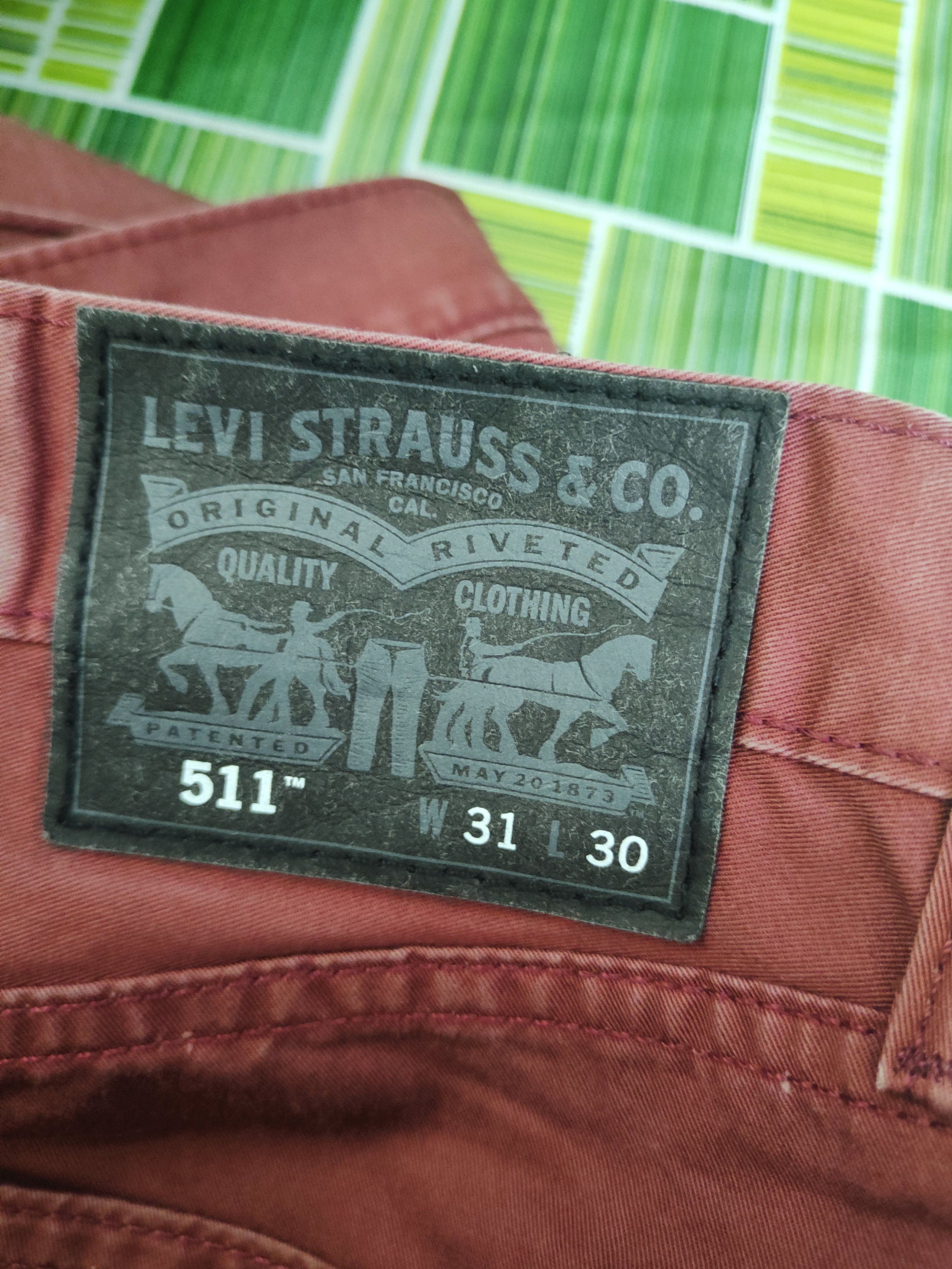 Levi's 511 Levi's Maroon Multipocket Casual Pants #S2807 Size US 31 - 13 Thumbnail
