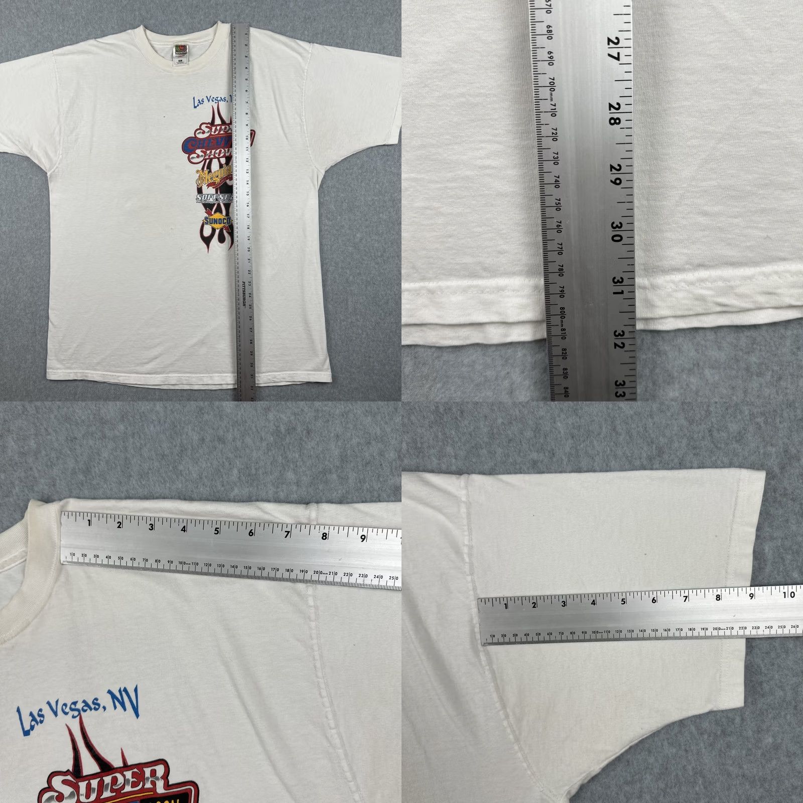 Fruit Of The Loom VINTAGE Fruit Of The Loom T-Shirt White XXL Car USA 2002 Las Vegas Super Chevy Show Mens Size US XXL / EU 58 / 5 - 9 Thumbnail
