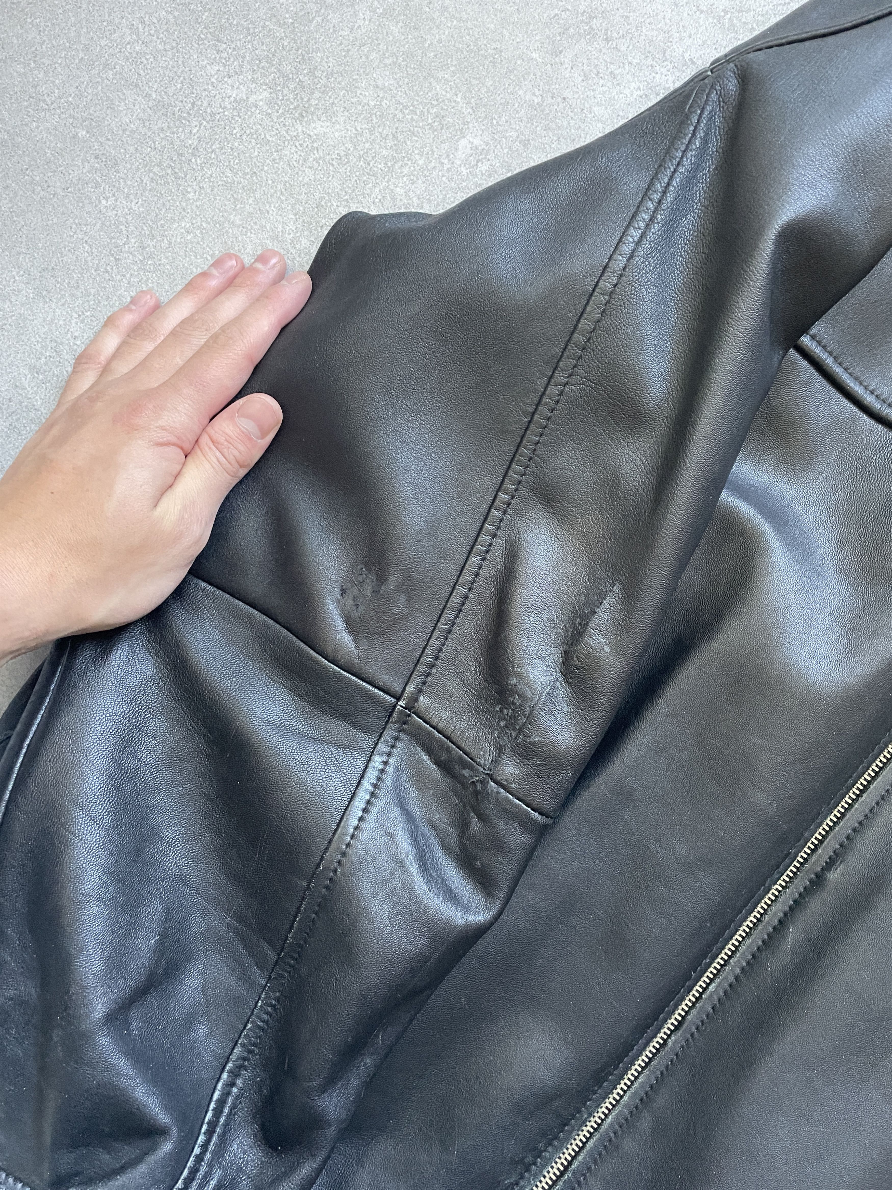 Genuine Leather VINTAGE 42ND STREET NYC BOXY LEATHER BOMBER JACKET Size US XL / EU 56 / 4 - 6 Thumbnail