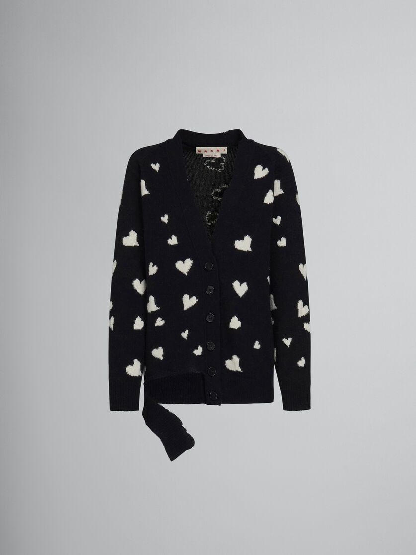 Marni o1w1db10824 Wool Cardigan in Black Size XL / US 12-14 / IT 48-50 - 1 Thumbnail
