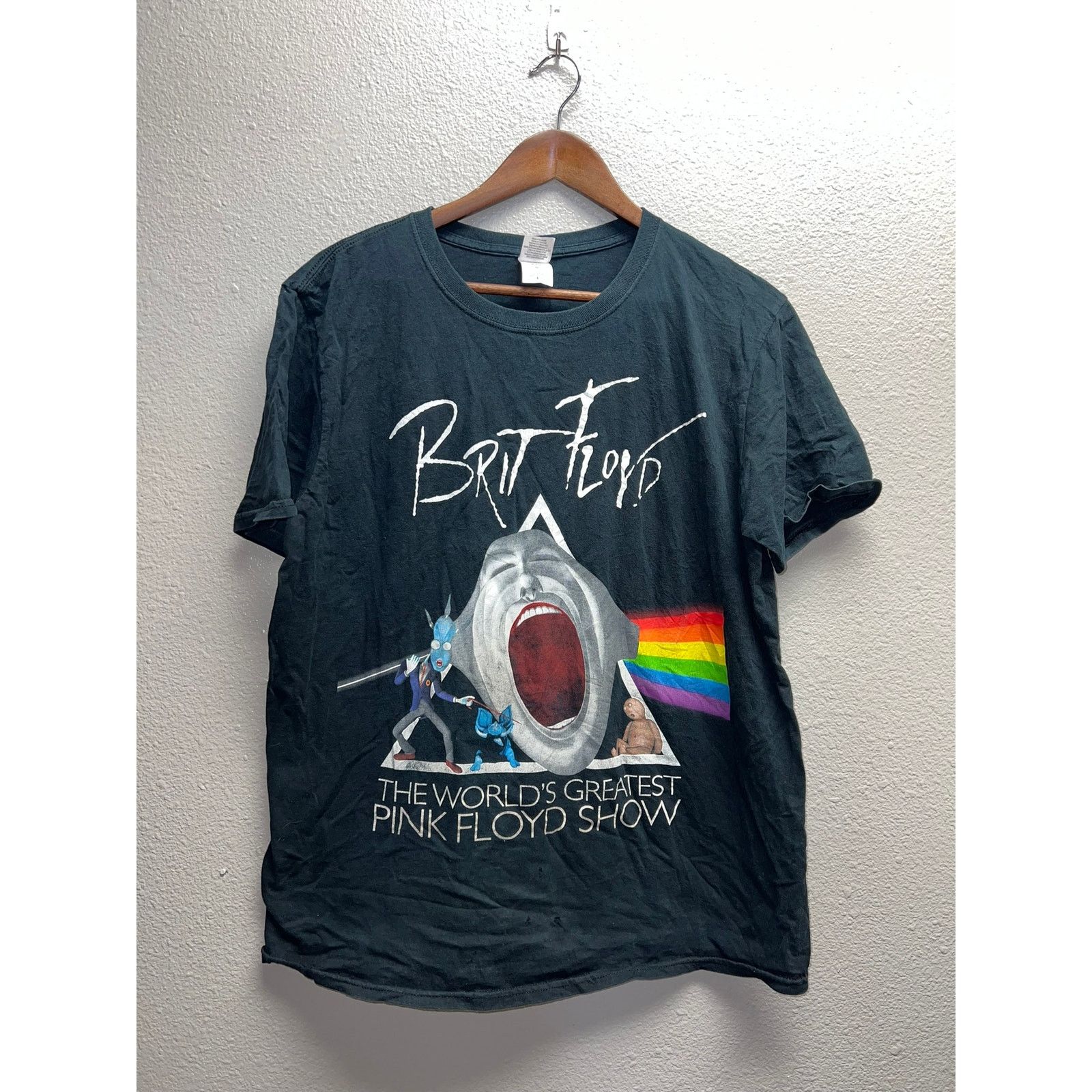 Gildan Brit Floyd Shirt Worlds Greatest Pink Floyd Show Tour Tee L Size US L / EU 52-54 / 3 - 1 Thumbnail