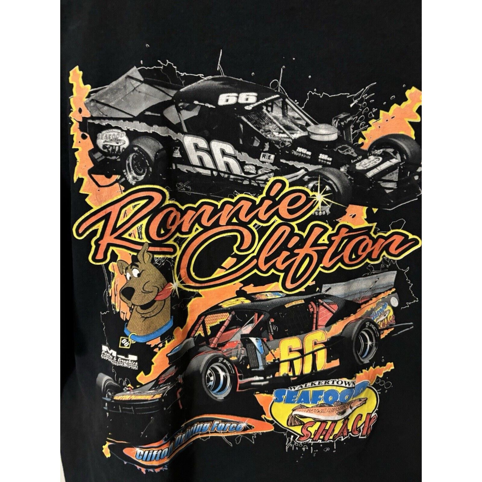 Other Vintage Ronnie Clifton scooby doo y2k nascar black Tagged Xl Size US XL / EU 56 / 4 - 4 Thumbnail