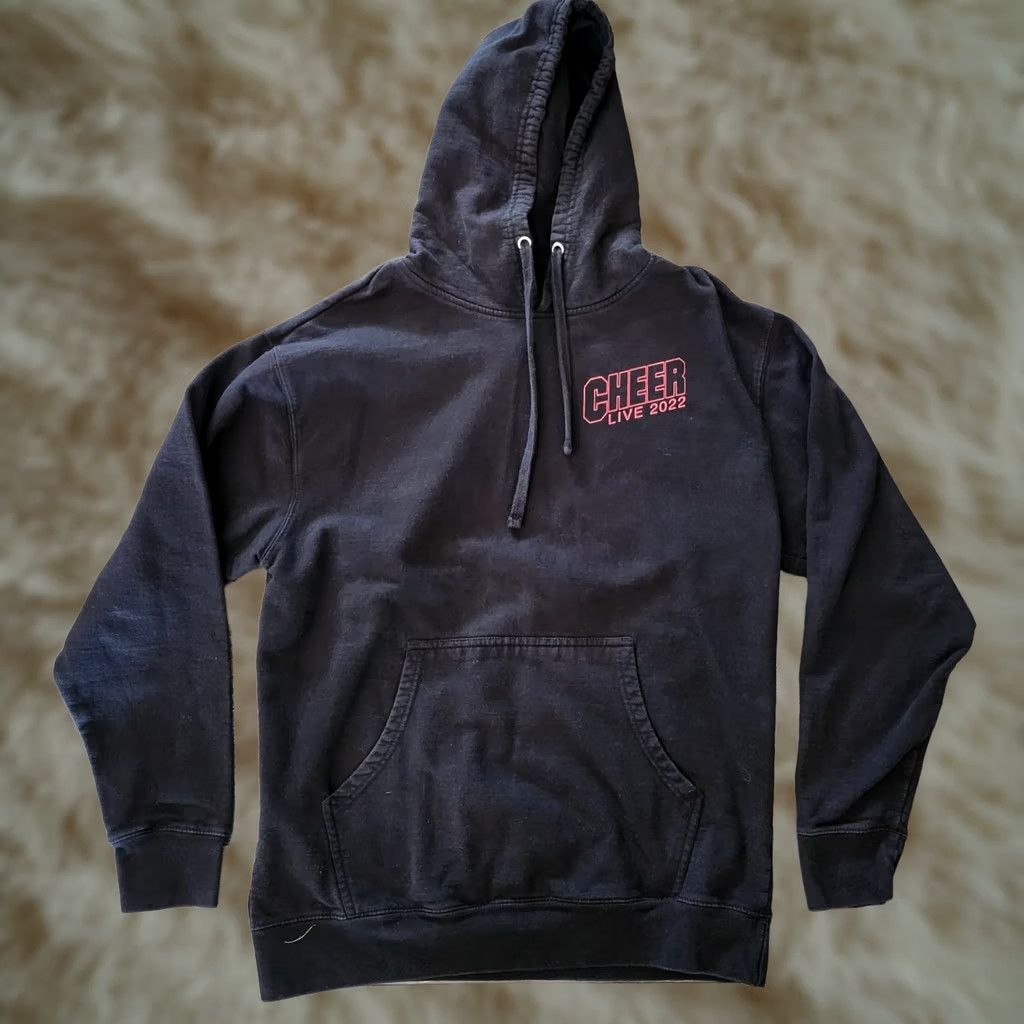 Vintage Cheer Live Tour 2022 Hoodie Large Black Double Sided Concert Merch Mens Pullover Hooded Pockets Graphic Print Logo Size US L / EU 52-54 / 3 - 1 Thumbnail