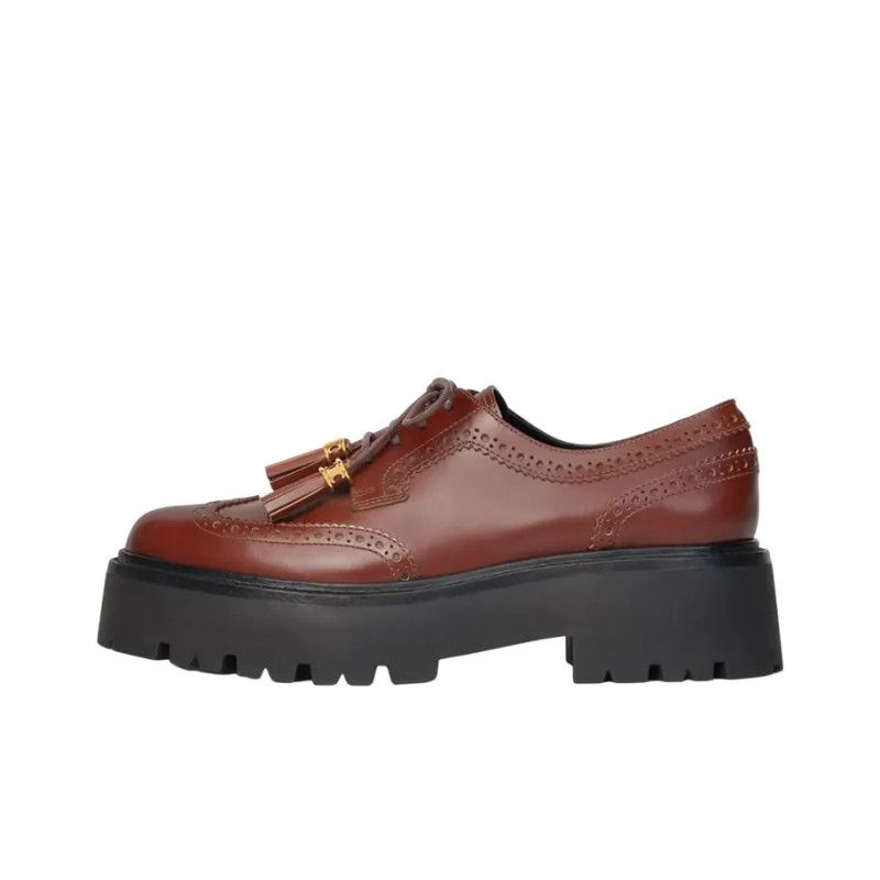 Celine o1bcso1str0225 348443602C Derby Shoes in Burgundy Size US 6 / IT 36 - 4 Thumbnail