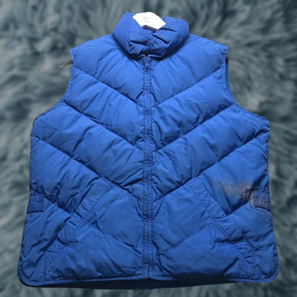 Eddie Bauer VINTAGE Eddie Bauer Puffer Vest Jacket Mens M Sleeveless Blue Goose Down Zip Pockets All Seasons 90s Casual Short Jacket/Coat Size US M / EU 48-50 / 2 - 1 Thumbnail