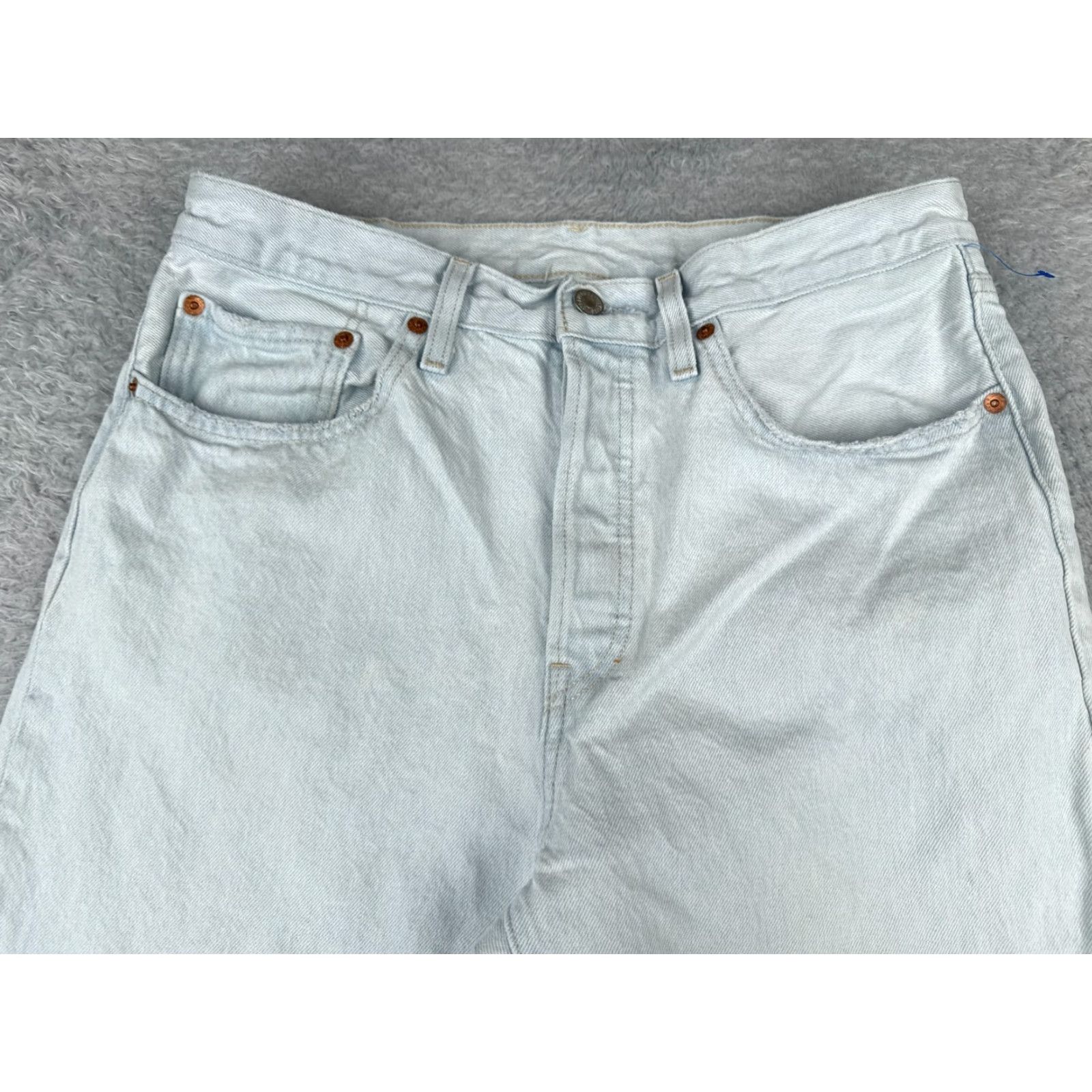 Levi's VINTAGE Levi's 501 Jeans Jeans Pants 30x26 Levi's 501 Cotton Denim Blue Button Fly Regular 5-Pocket Men Classic Distressed 501 Series Size US 30 / EU 46 - 4 Thumbnail