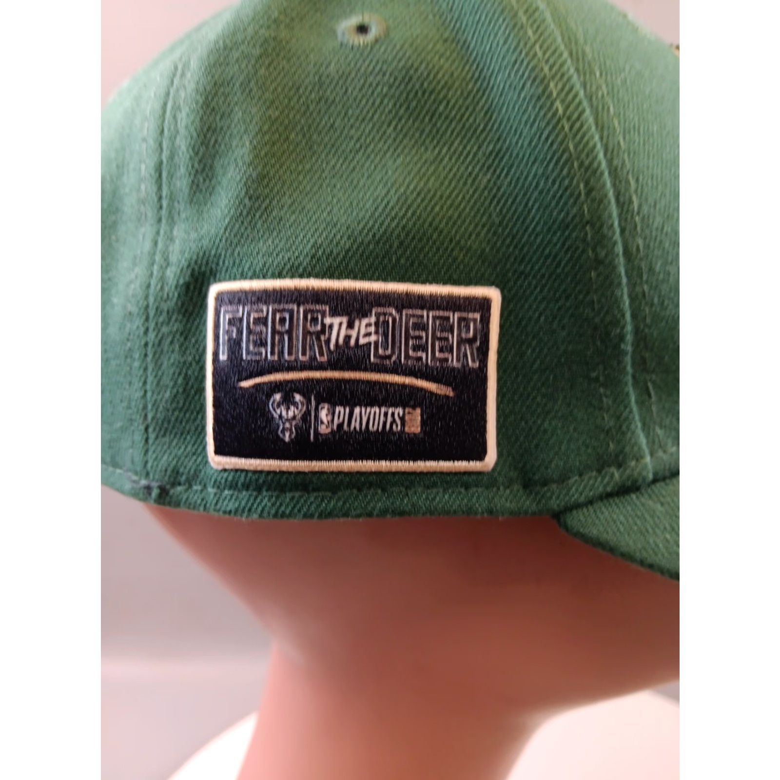 New Era New Era Milwaukee Bucks 9Forty Green Hat Men Adjustable Buck Logo NBA Playoff Patch Size ONE SIZE - 7 Thumbnail