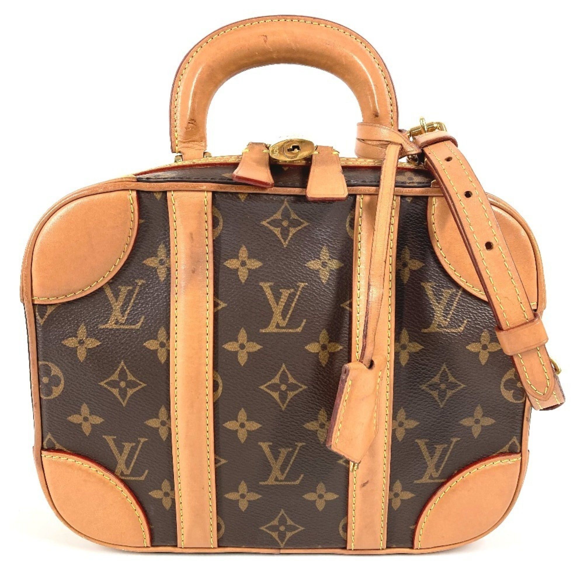 LOUIS VUITTON M44581 Monogram Valisette PM Trunk Handbag Crossbody Bag 2-Way Shoulder Boston Canvas Men's and Women's Brown