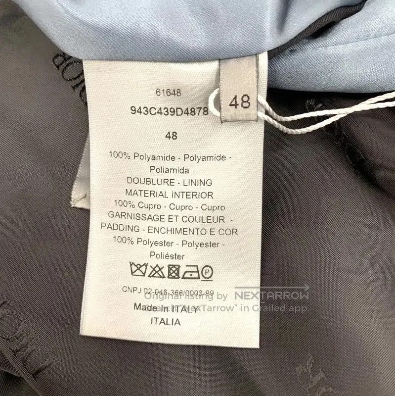 Dior Dior Men's Blue Nylon Bomber Jacket . Size US M / EU 48-50 / 2 - 6 Thumbnail