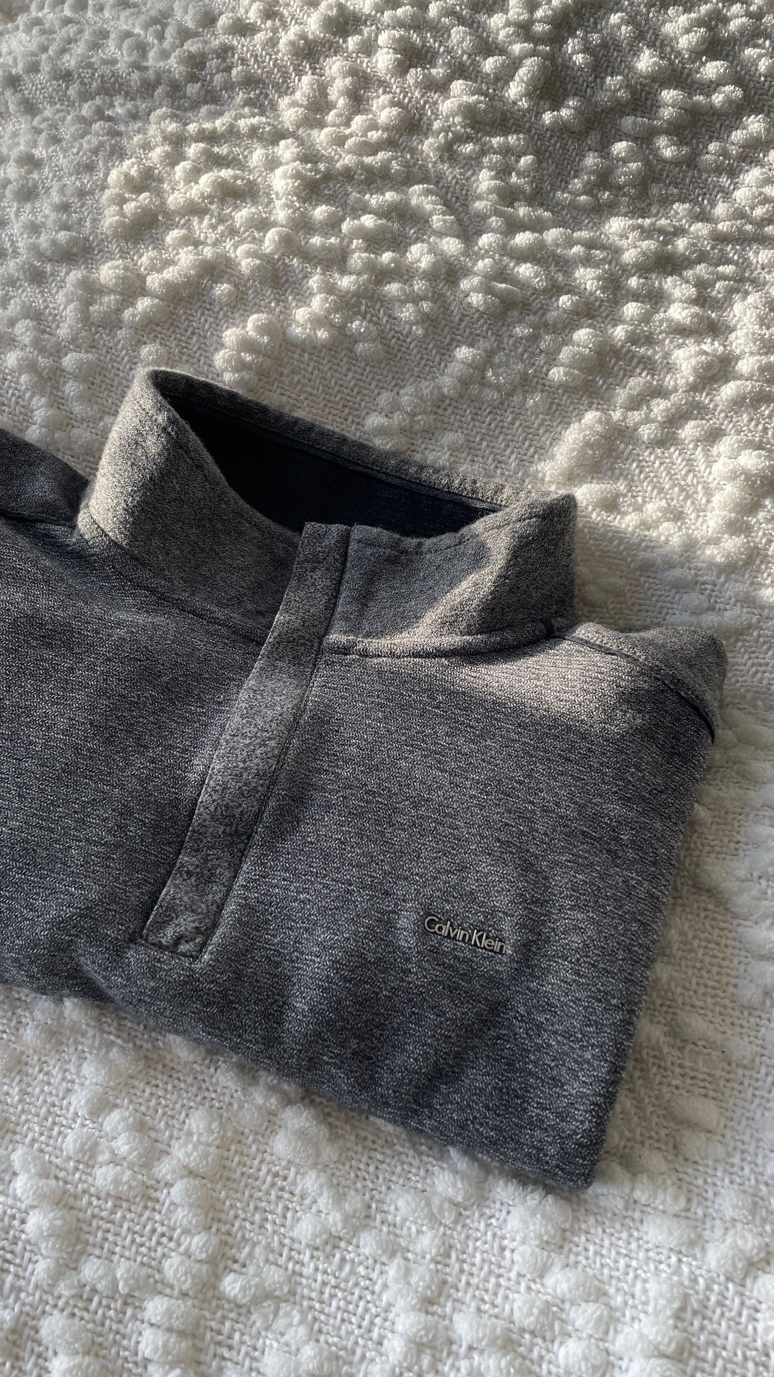 Calvin Klein GREY QUARTER ZIP JUMPER CALVIN KLEIN (M) Size US M / EU 48-50 / 2 - 4 Thumbnail