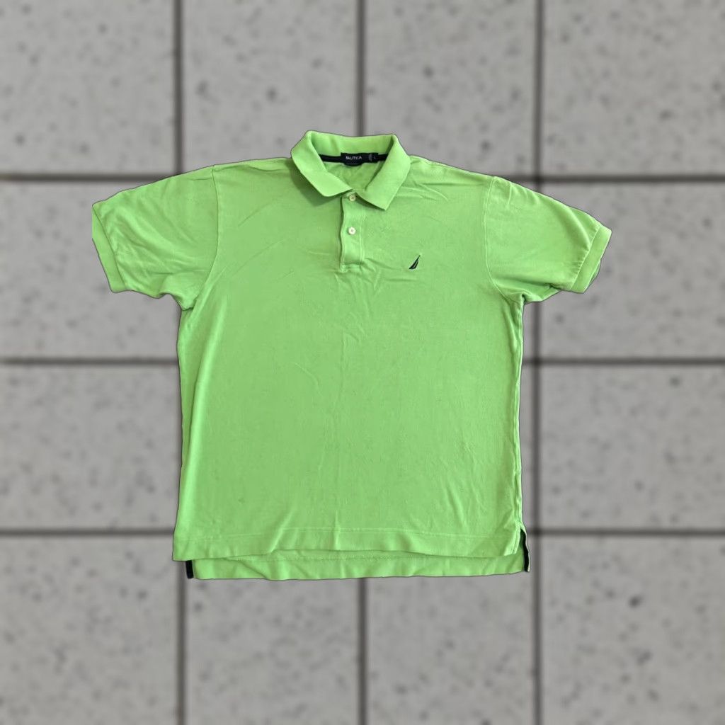 Nautica Nautica Polo Shirt Mens Size Large Green Short Sleeve Casual Solid Logo Button Collared Size US L / EU 52-54 / 3 - 1 Thumbnail