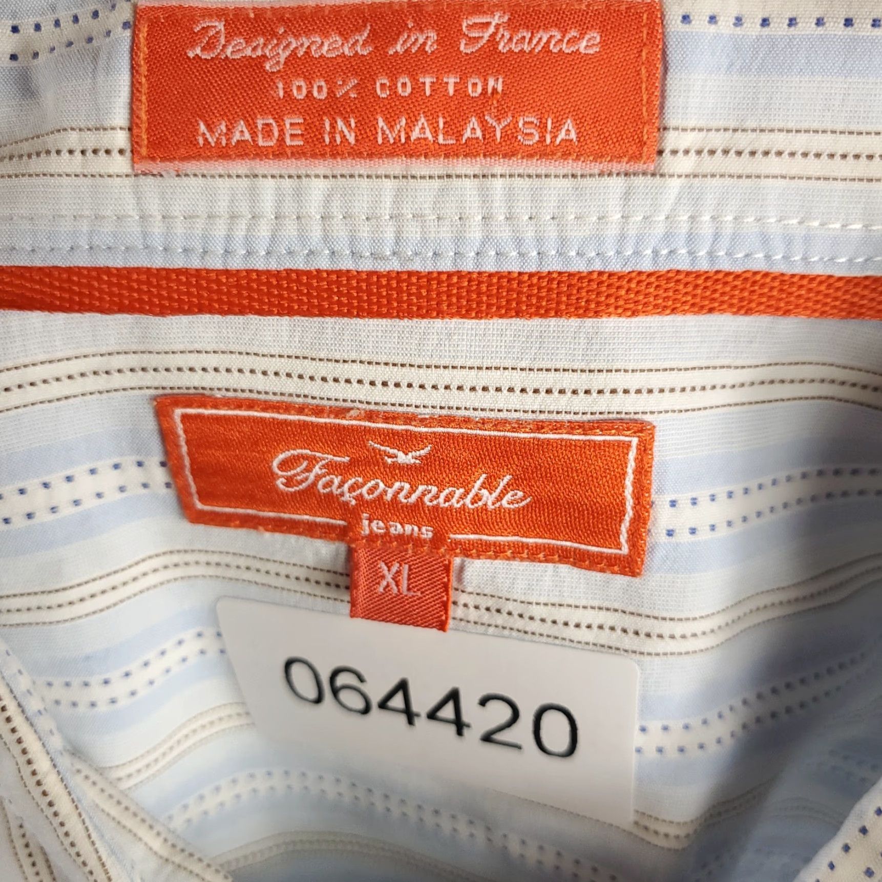 Faconnable Façonnable Shirt Mens XL Blue Striped Button-Up Long Sleeve Casual Button-Front Classic Preppy Mens XL Blue Striped Shirt Size US XL / EU 56 / 4 - 7 Thumbnail