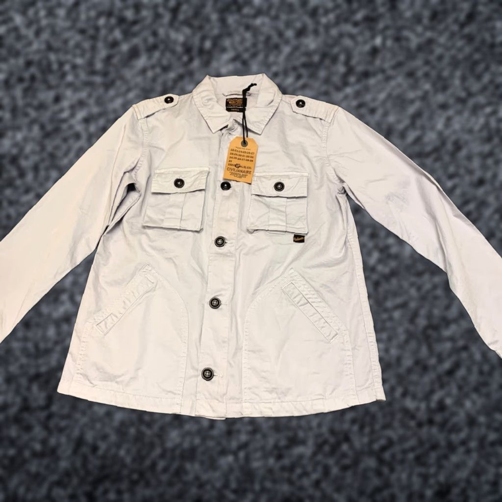 Vintage Civilianaire Peace Jacket Mens Small Gray Cotton Button Front Outdoor Travel Size US S / EU 44-46 / 1 - 1 Thumbnail