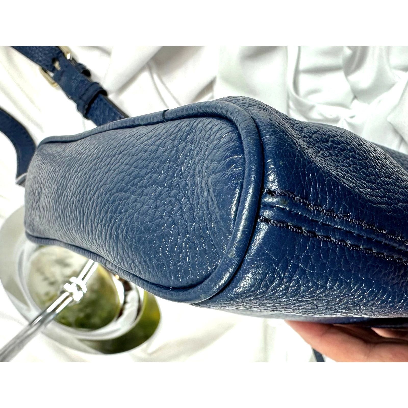 Kate Spade Kate Spade Pebbled Leather Top Zip Crossbody Sapphire Size ONE SIZE - 10 Thumbnail