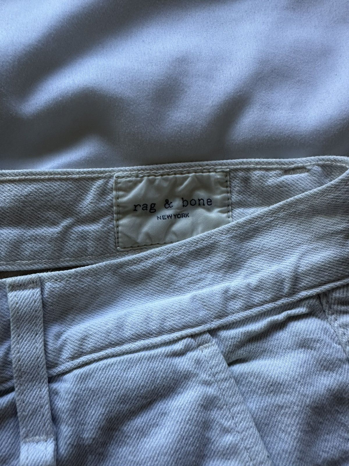 Rag & Bone Rag and Bone White Denim Shorts Size US 33 - 3 Thumbnail