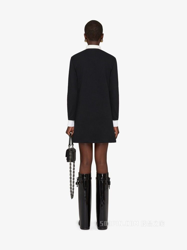 Givenchy o1w1db10326 BI Color Mini Dress in Black/White Size XS / US 0-2 / IT 36-38 - 4 Thumbnail