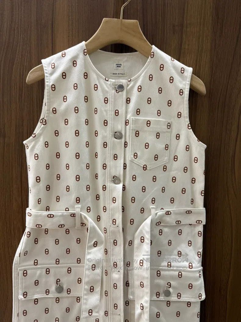 Other Hermes White Pig Nose Dress Size XS / US 0-2 / IT 36-38 - 3 Thumbnail