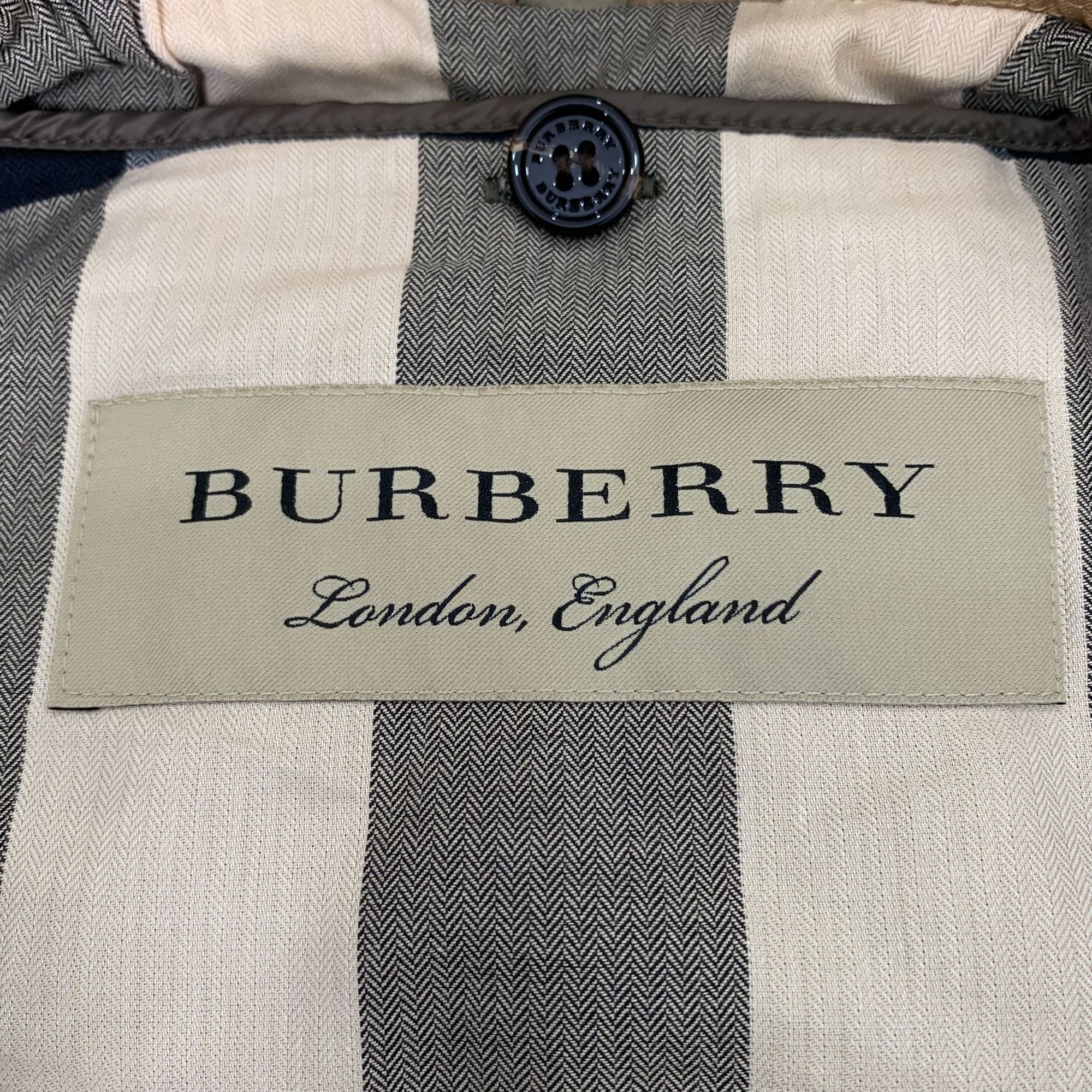 Burberry Burberry Brown Cotton Double-Breasted Hooded Trench Coat wit Size S / US 4 / IT 40 - 2 Thumbnail